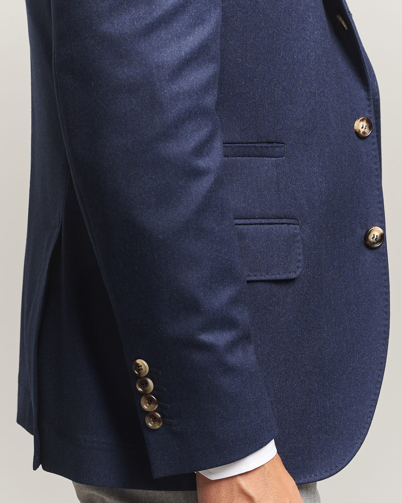 Hombres | Blazers | Brunello Cucinelli | Wool Flannel Blazzer Navy