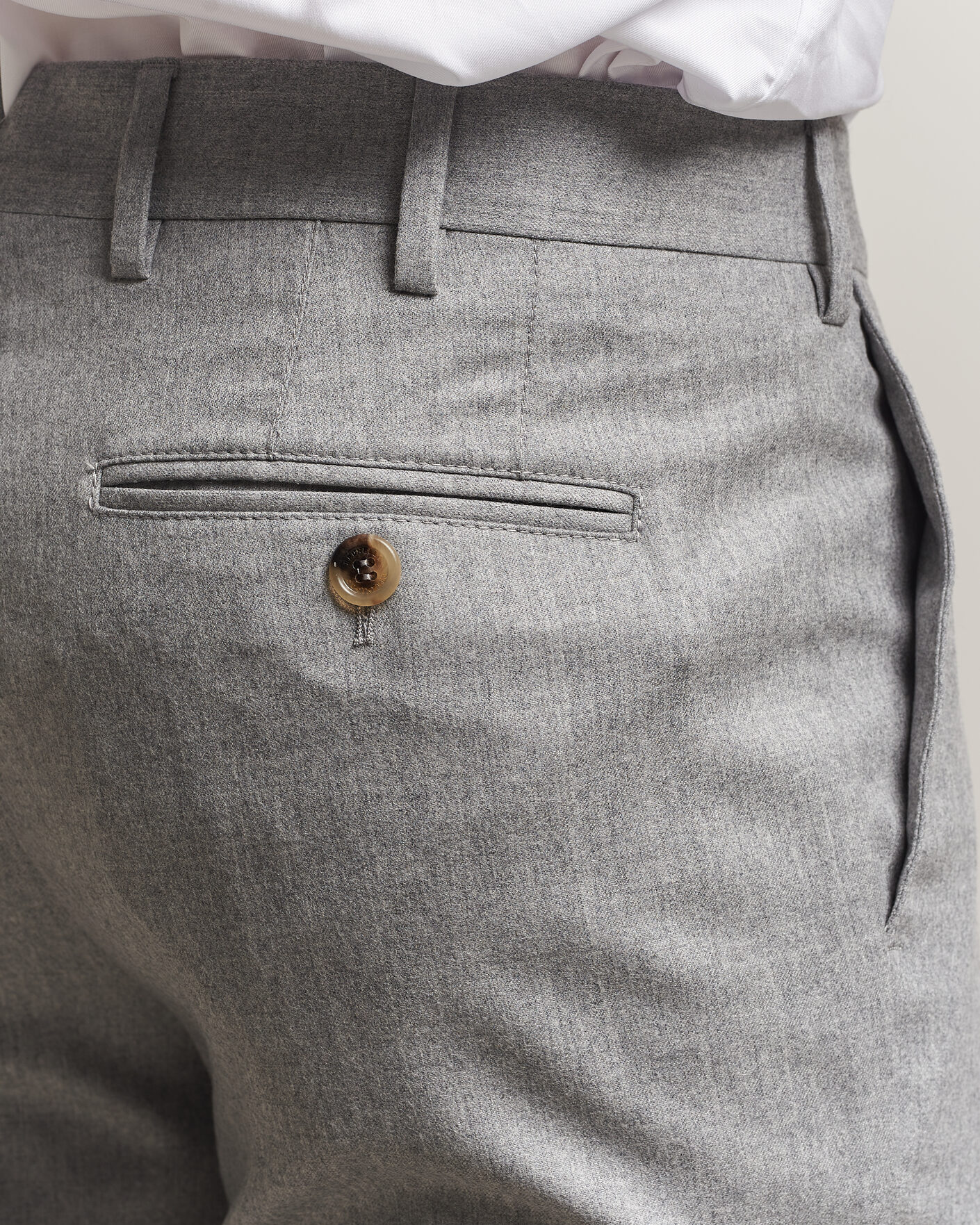 Hombres | Pantalones | Brunello Cucinelli | Slim Fit Flannel Trousers Light Grey