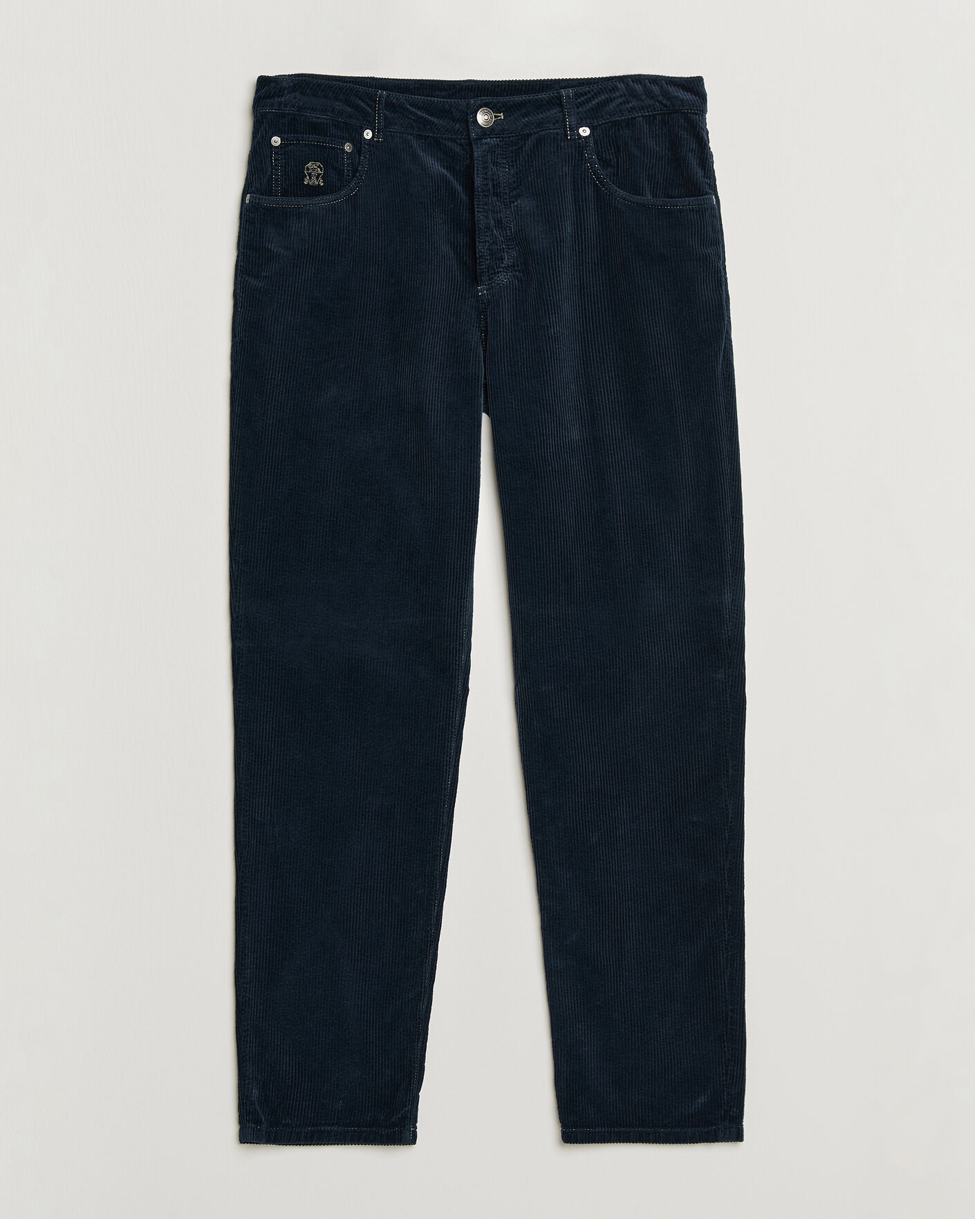 Hombres | Pantalones | Brunello Cucinelli | Leisure Fit Corduroy 5-Pocket Pants Navy