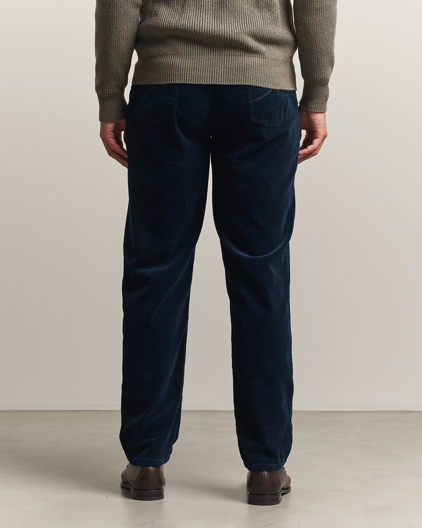 Hombres | Pantalones | Brunello Cucinelli | Leisure Fit Corduroy 5-Pocket Pants Navy