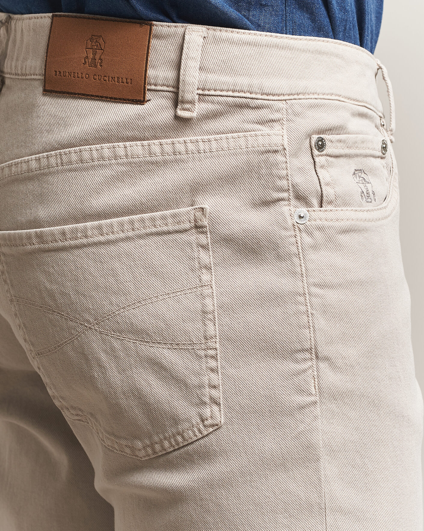 Hombres | Pantalones | Brunello Cucinelli | Slim Fit Bull Denim Pants Beige