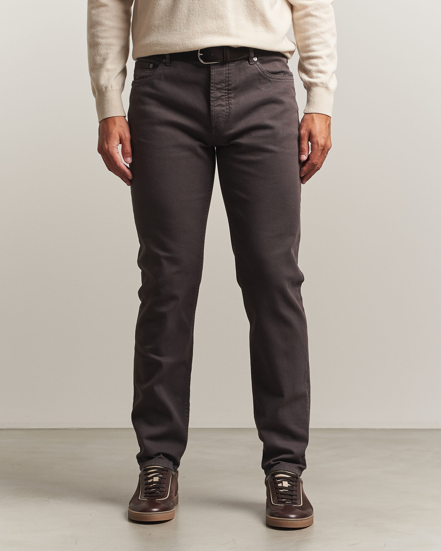 Hombres | Pantalones | Brunello Cucinelli | Slim Fit Bull Denim Pants Dark Brown