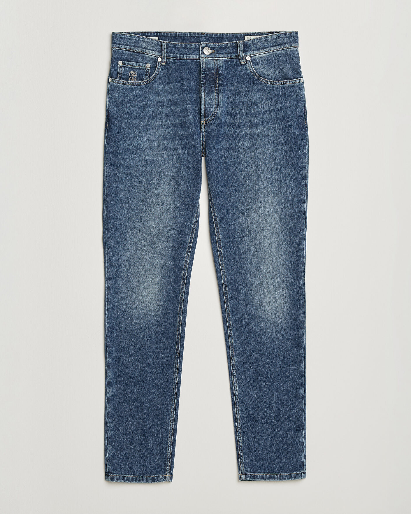 Hombres | Pantalones | Brunello Cucinelli | Traditional Fit Jeans Medium Wash