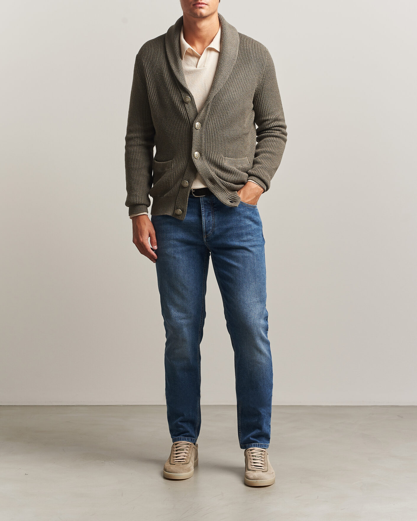 Hombres | Pantalones | Brunello Cucinelli | Traditional Fit Jeans Medium Wash