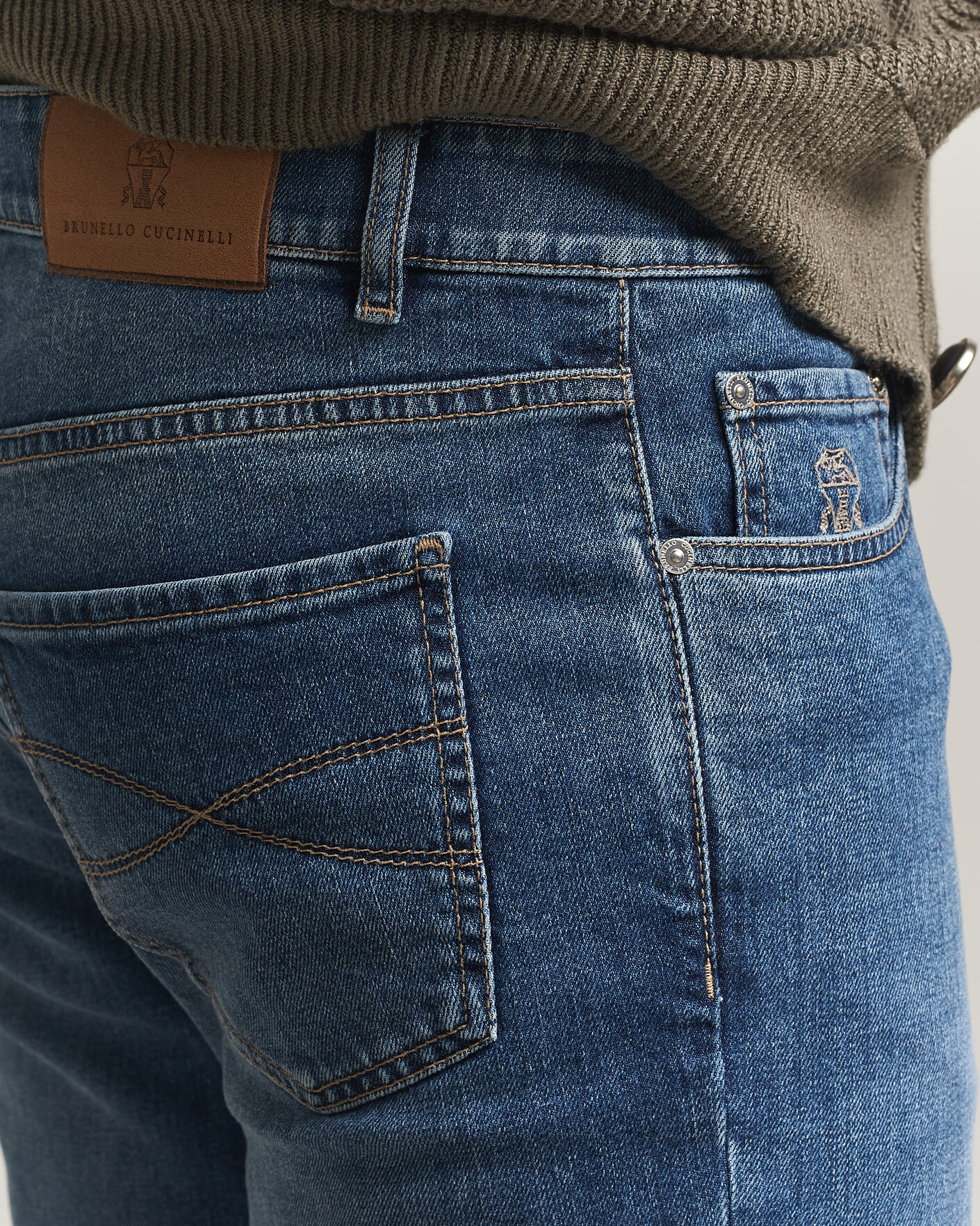 Hombres | Pantalones | Brunello Cucinelli | Traditional Fit Jeans Medium Wash