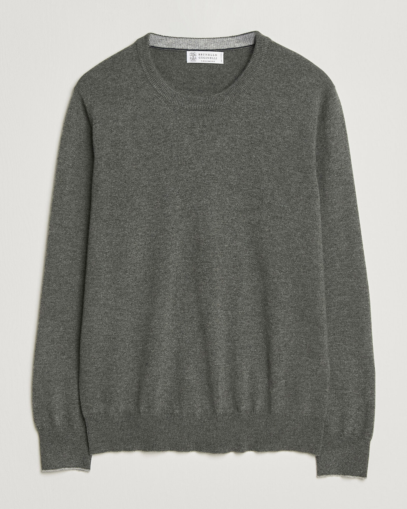 Hombres | Jerséis y prendas de punto | Brunello Cucinelli | 2 Ply Cashmere Pullover Forest Green