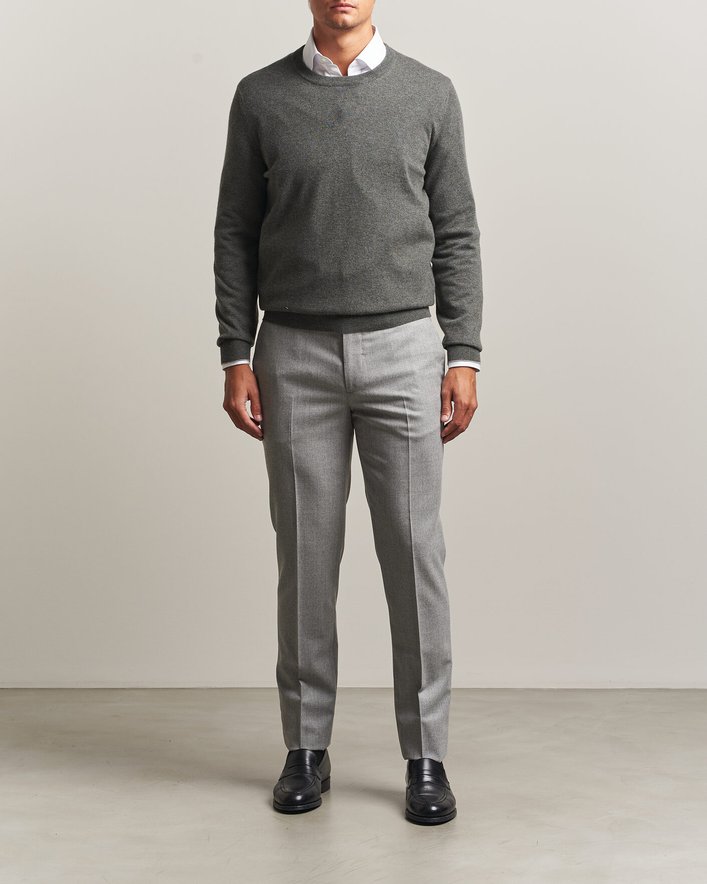 Hombres | Jerséis y prendas de punto | Brunello Cucinelli | 2 Ply Cashmere Pullover Forest Green