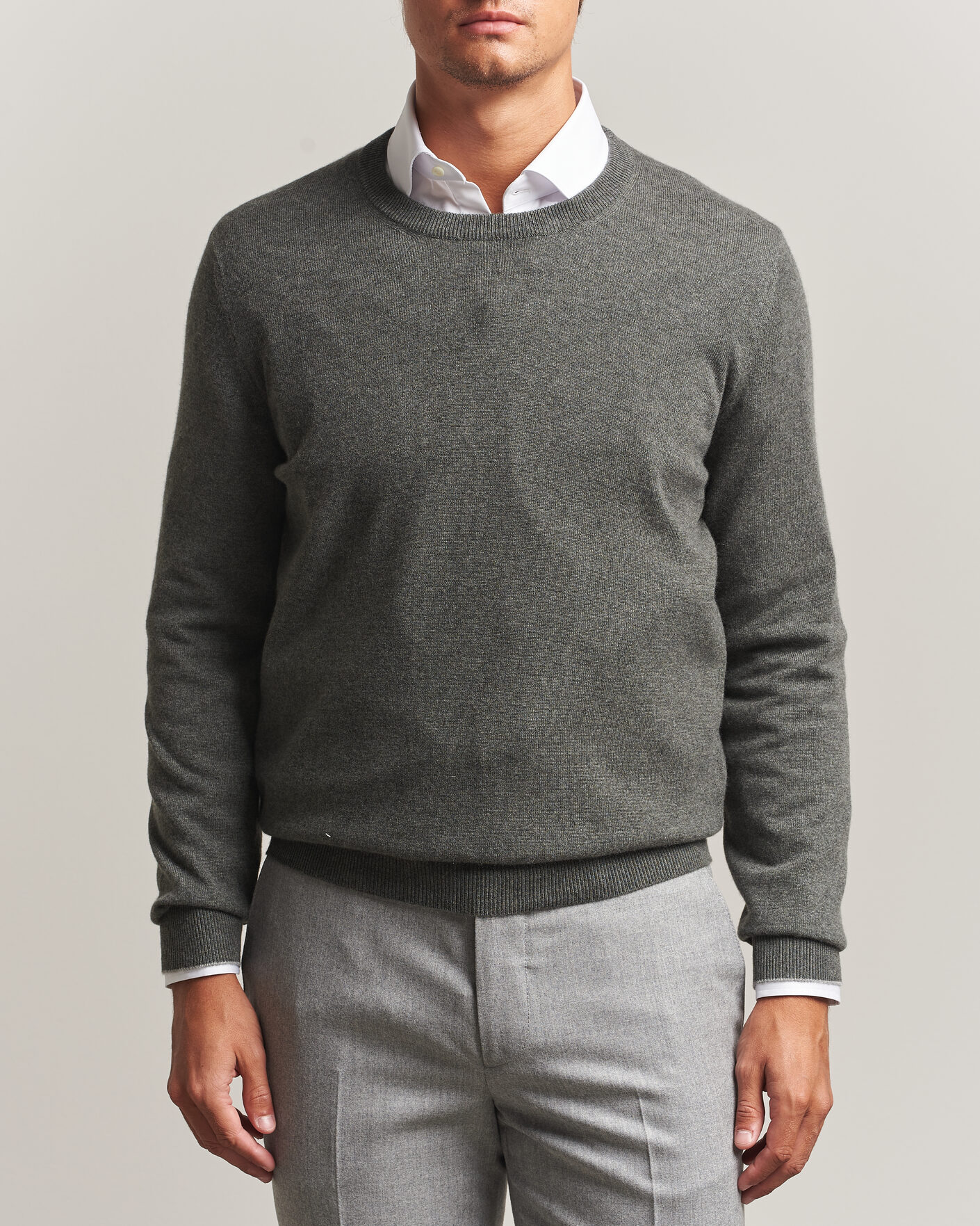 Hombres | Jerséis y prendas de punto | Brunello Cucinelli | 2 Ply Cashmere Pullover Forest Green