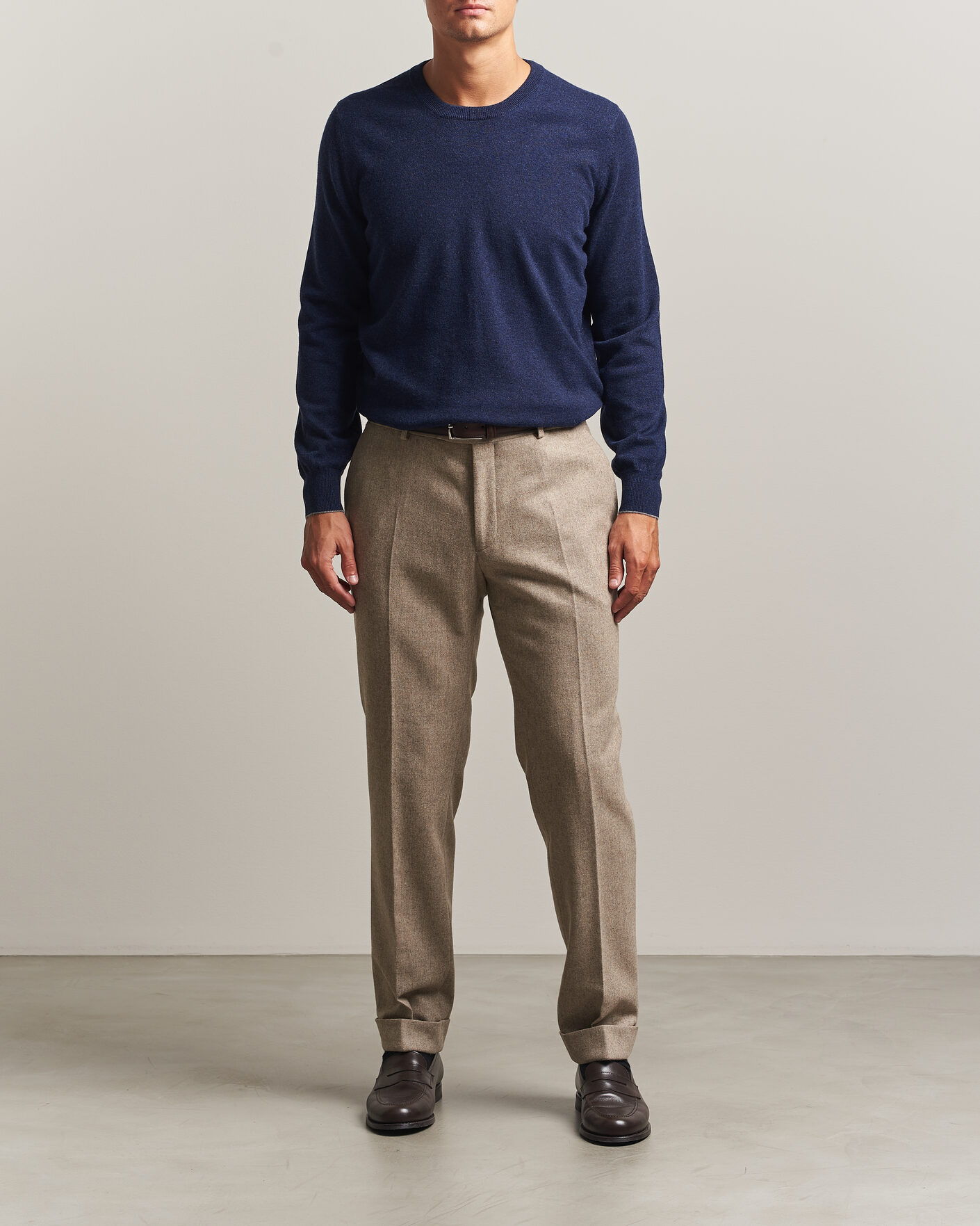 Hombres | Jerséis y prendas de punto | Brunello Cucinelli | 2 Ply Cashmere Pullover Marine