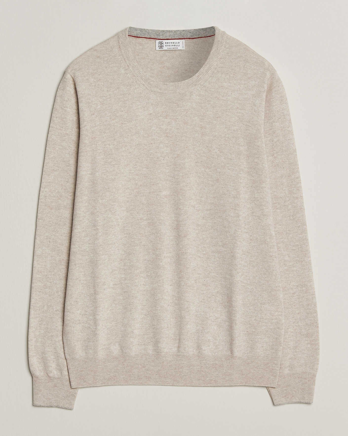 Hombres | Jerséis y prendas de punto | Brunello Cucinelli | 2 Ply Cashmere Pullover Oyster