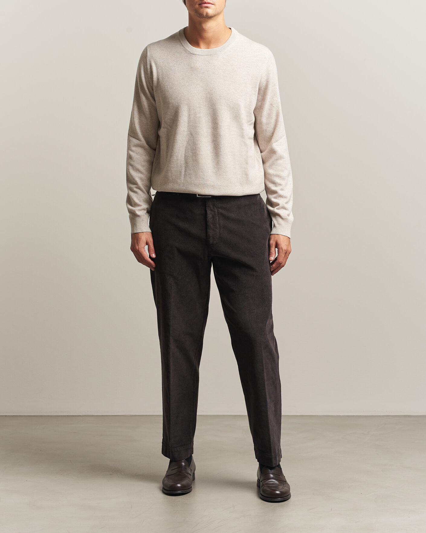 Hombres | Jerséis y prendas de punto | Brunello Cucinelli | 2 Ply Cashmere Pullover Oyster