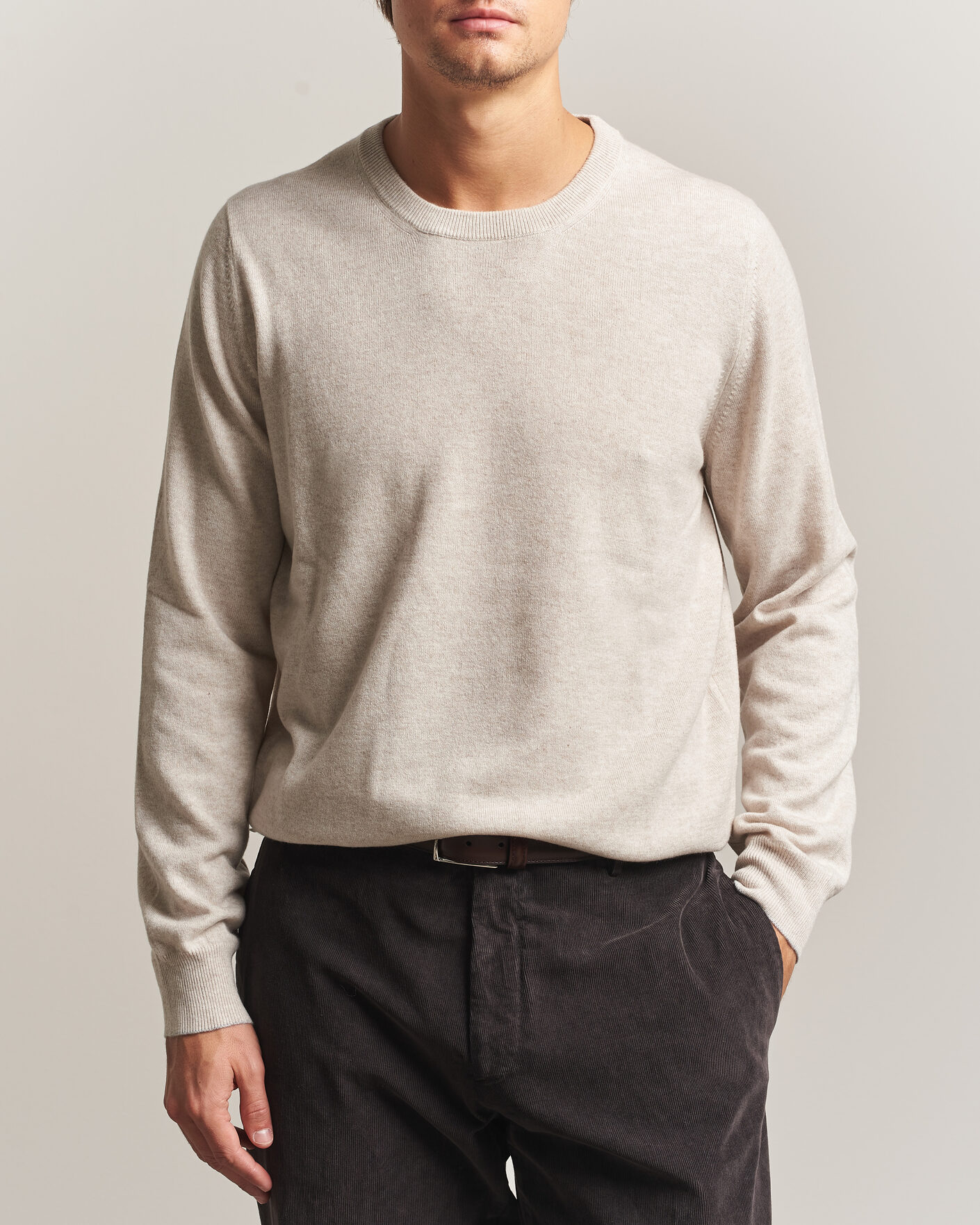 Hombres | Jerséis y prendas de punto | Brunello Cucinelli | 2 Ply Cashmere Pullover Oyster
