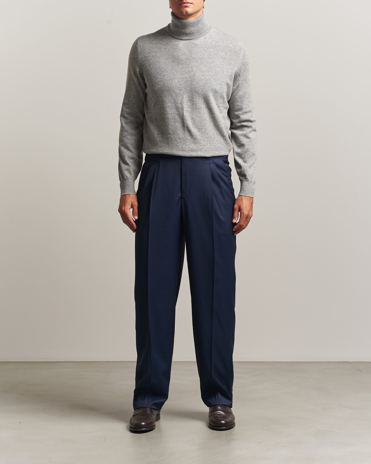 Hombres | Jerséis y prendas de punto | Brunello Cucinelli | 2 Ply Cashmere Rollneck Grey Melange