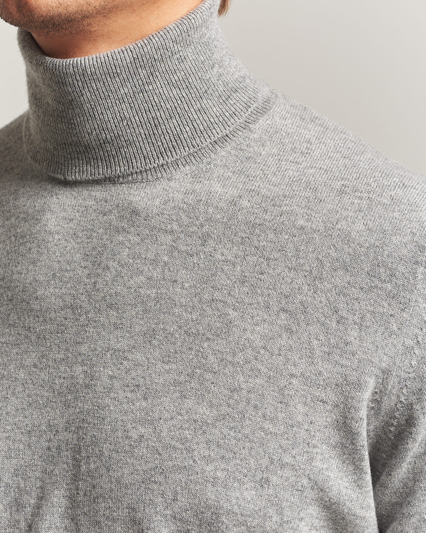 Hombres | Jerséis y prendas de punto | Brunello Cucinelli | 2 Ply Cashmere Rollneck Grey Melange