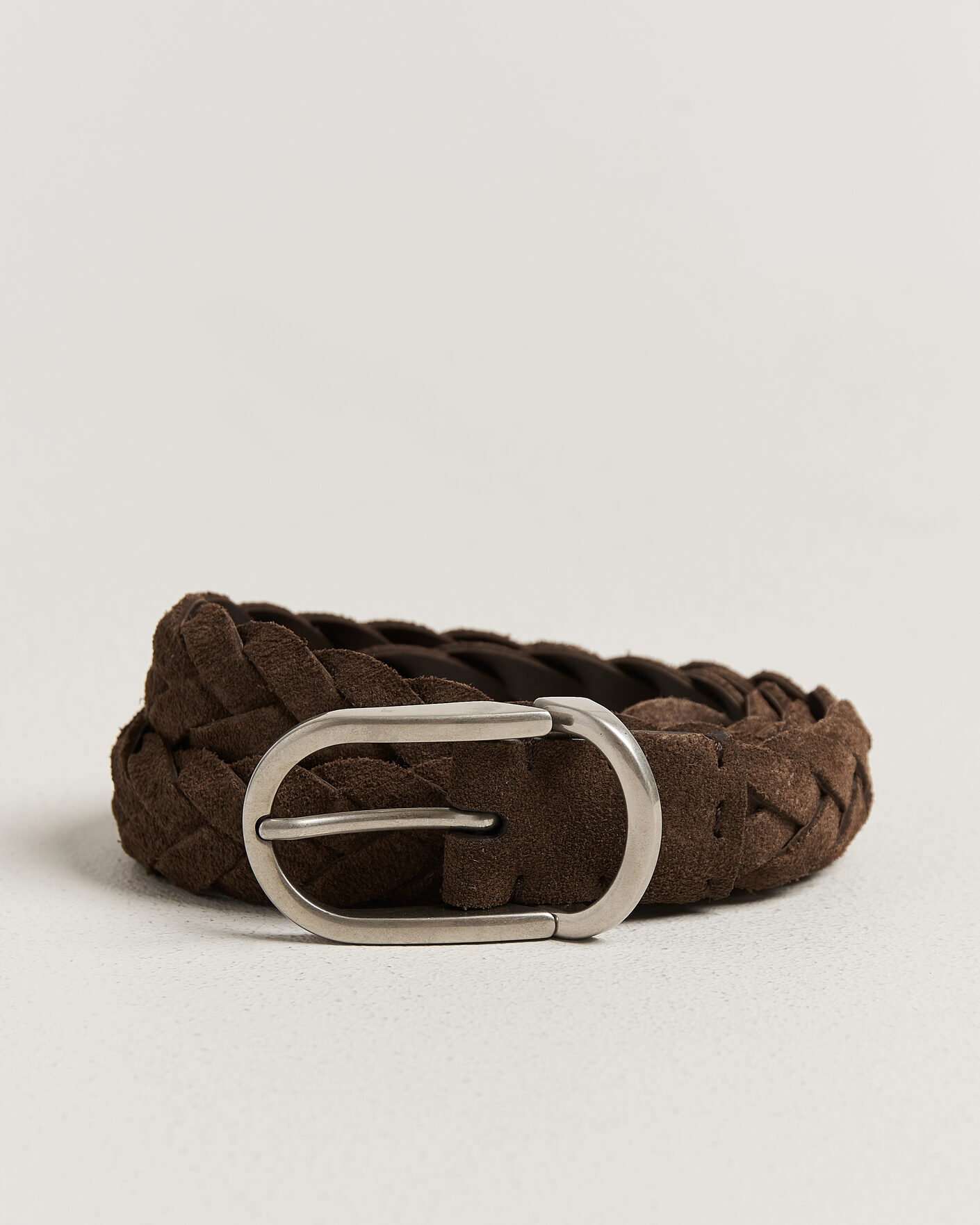 Hombres | Cinturones | Brunello Cucinelli | Suede Belt Dark Brown