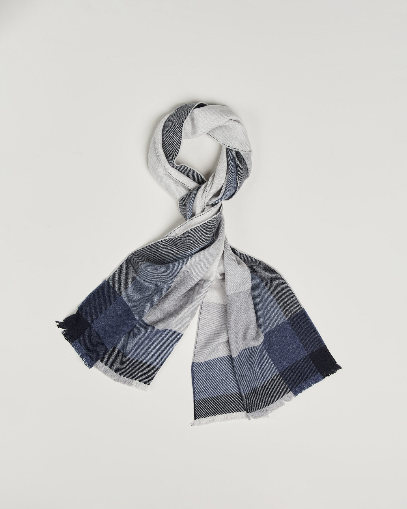 Hombres | Bufandas | Brunello Cucinelli | Wool/Cashmere Check Scarf Grey/Navy