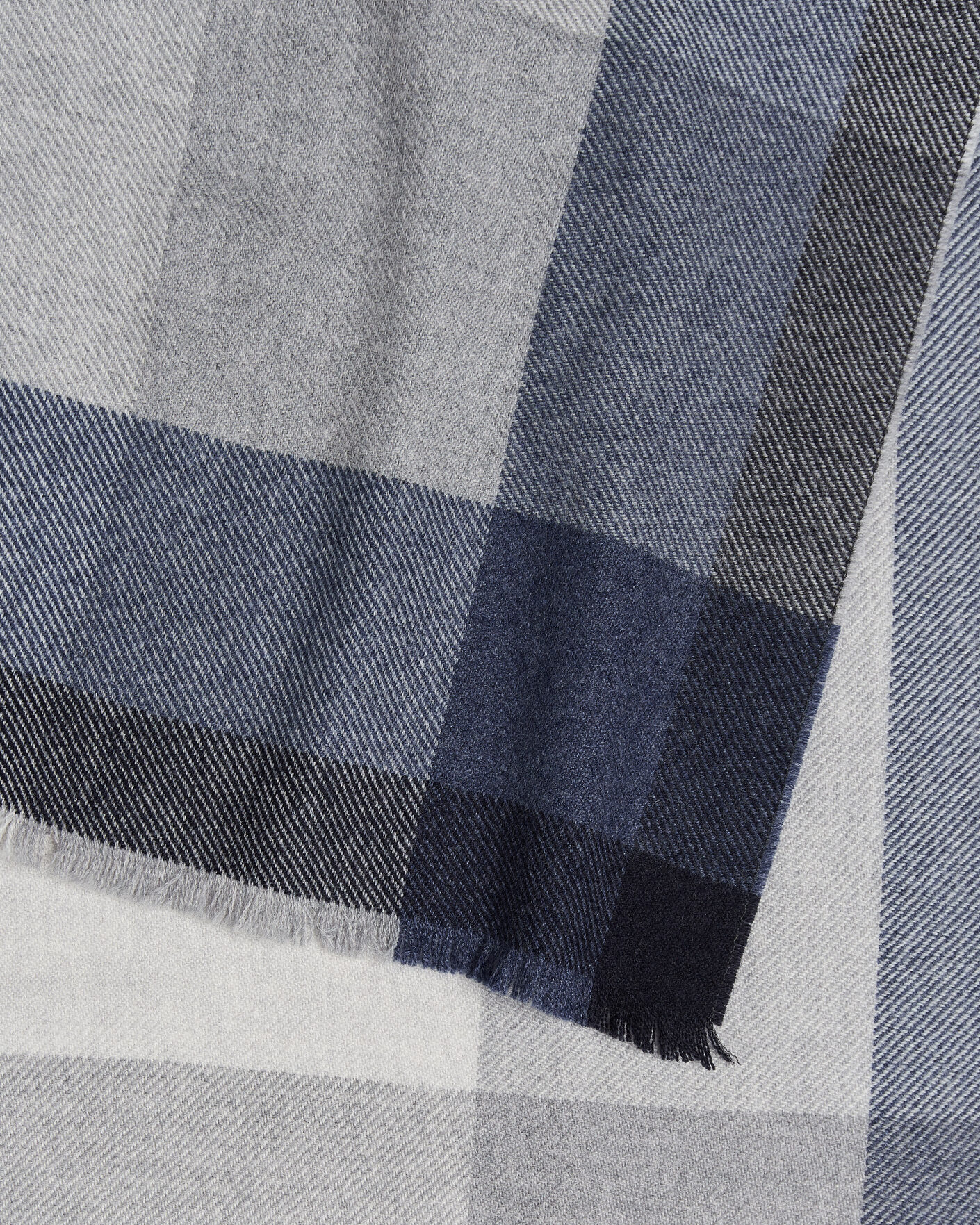 Hombres | Bufandas | Brunello Cucinelli | Wool/Cashmere Check Scarf Grey/Navy