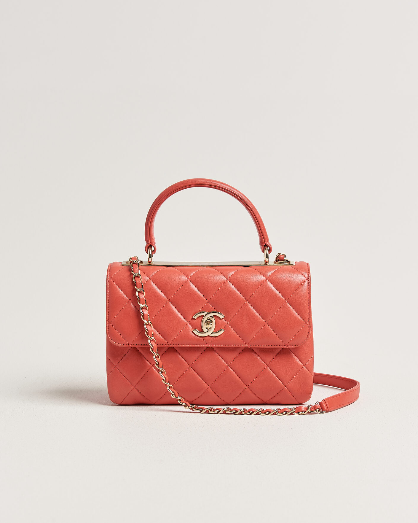 Hombres | Pre-Owned & Vintage Bags | Chanel Pre-Owned | Trendy CC Top Handle Bag Coral