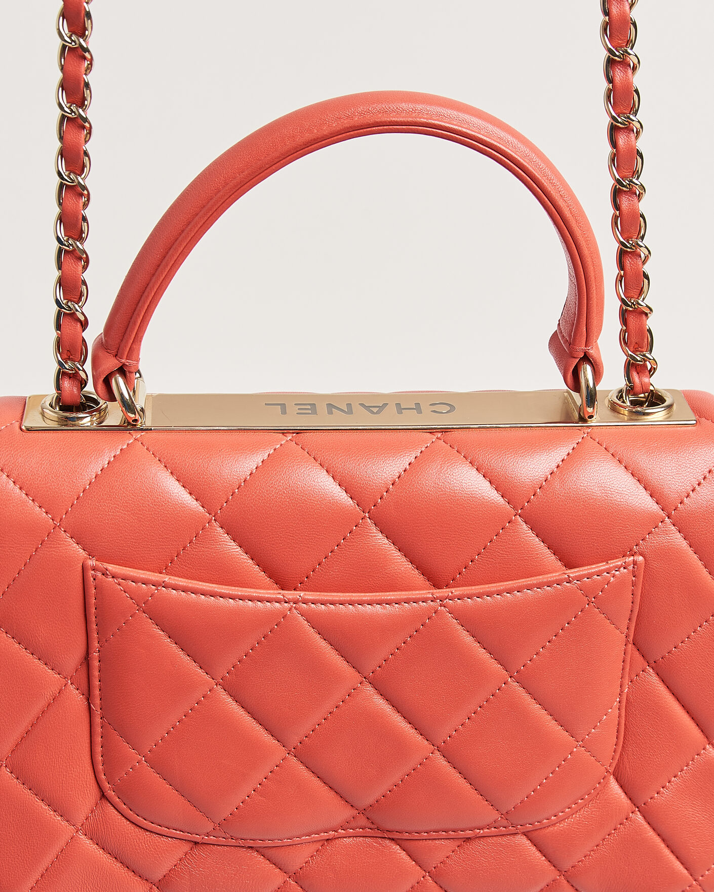 Hombres | Pre-Owned & Vintage Bags | Chanel Pre-Owned | Trendy CC Top Handle Bag Coral