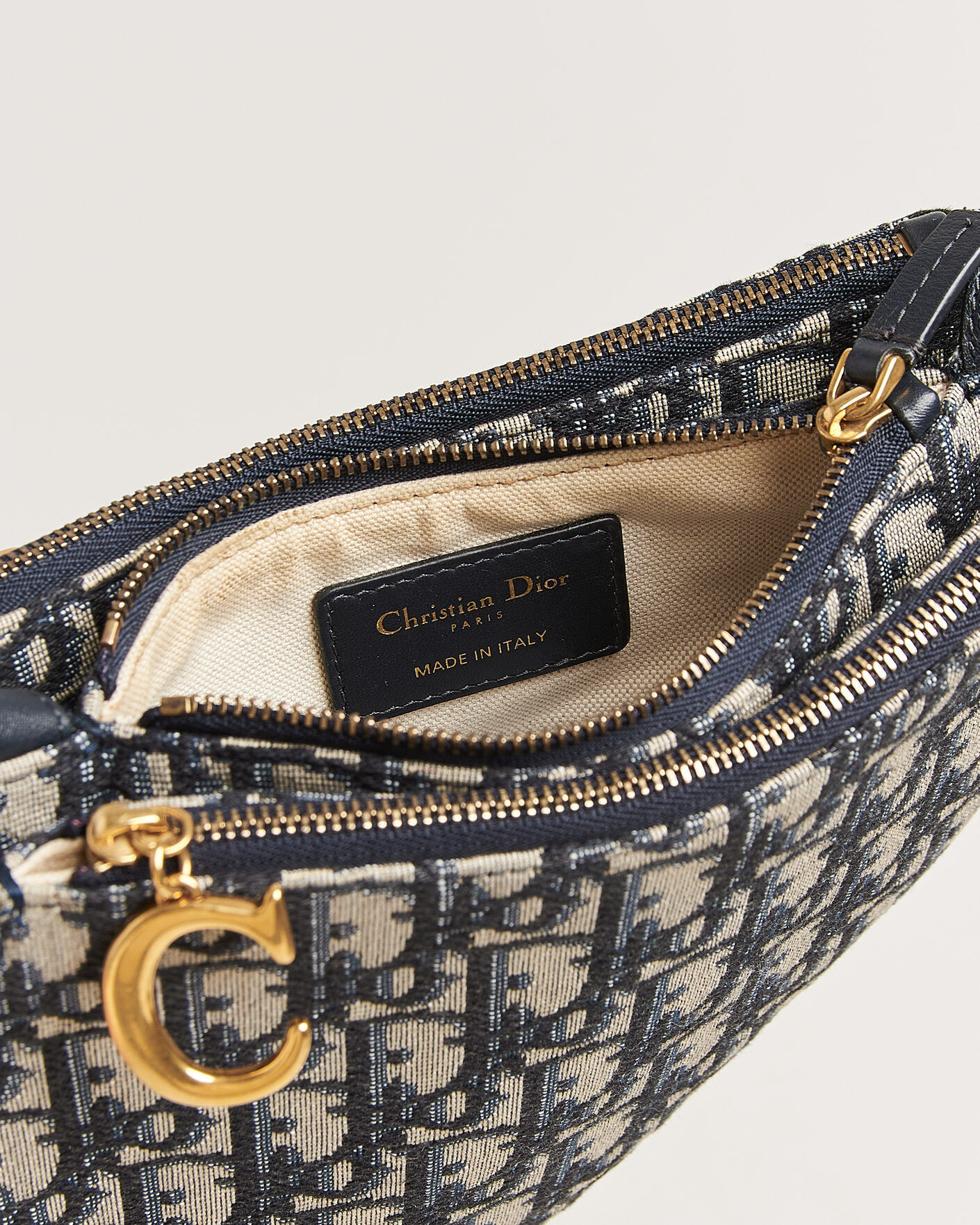 Hombres | Pre-Owned & Vintage Bags | Dior Pre-Owned | Saddle Oblique Rodeo Trio Pouch Blue