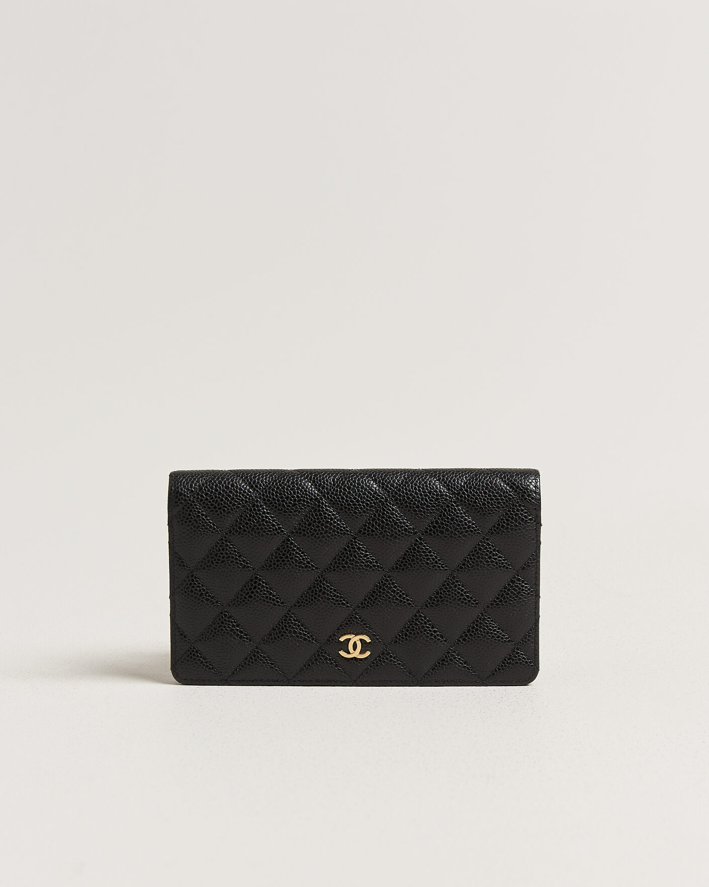 Hombres | Pre-Owned & Vintage Bags | Chanel Pre-Owned | Classic Bifold Wallet Caviar Leather Black