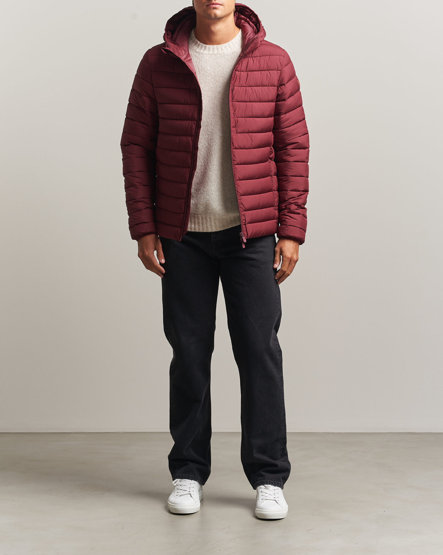 Hombres | Abrigos y chaquetas | Save The Duck | Juncus Matt Lightweight Hood Jacket Wine Red