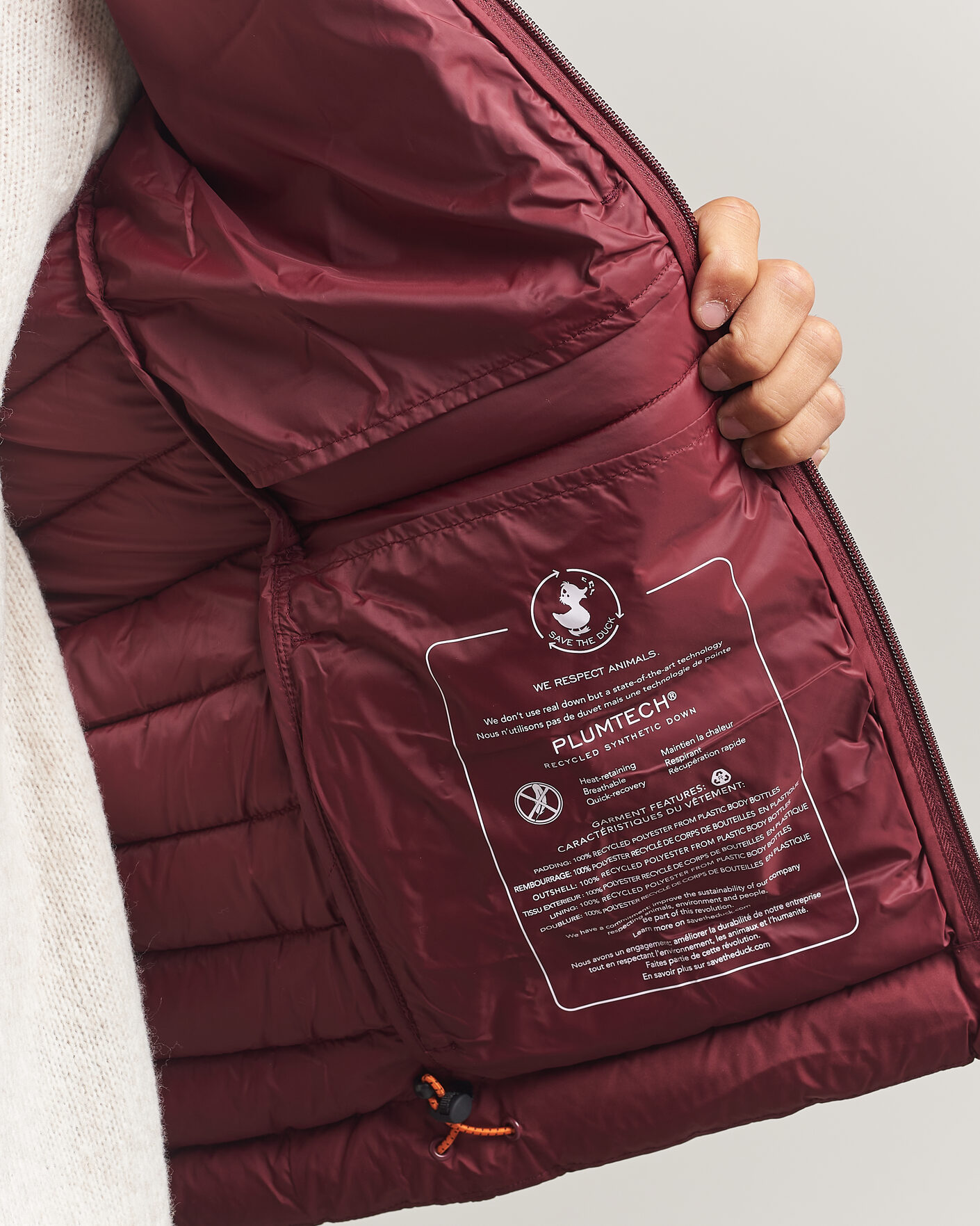 Hombres | Abrigos y chaquetas | Save The Duck | Juncus Matt Lightweight Hood Jacket Wine Red