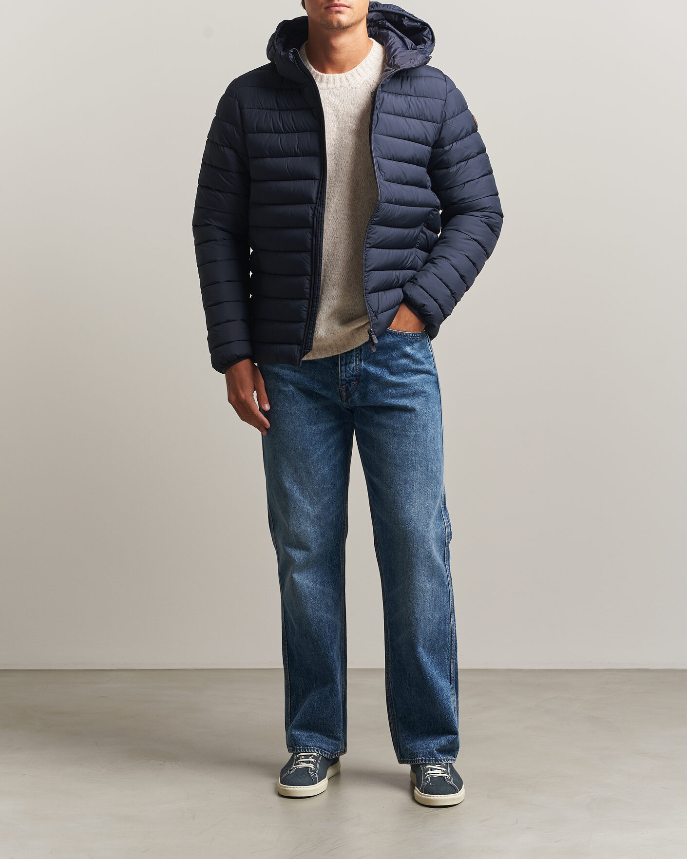 Hombres | Abrigos y chaquetas | Save The Duck | Juncus Matt Lightweight Hood Jacket Blue Black