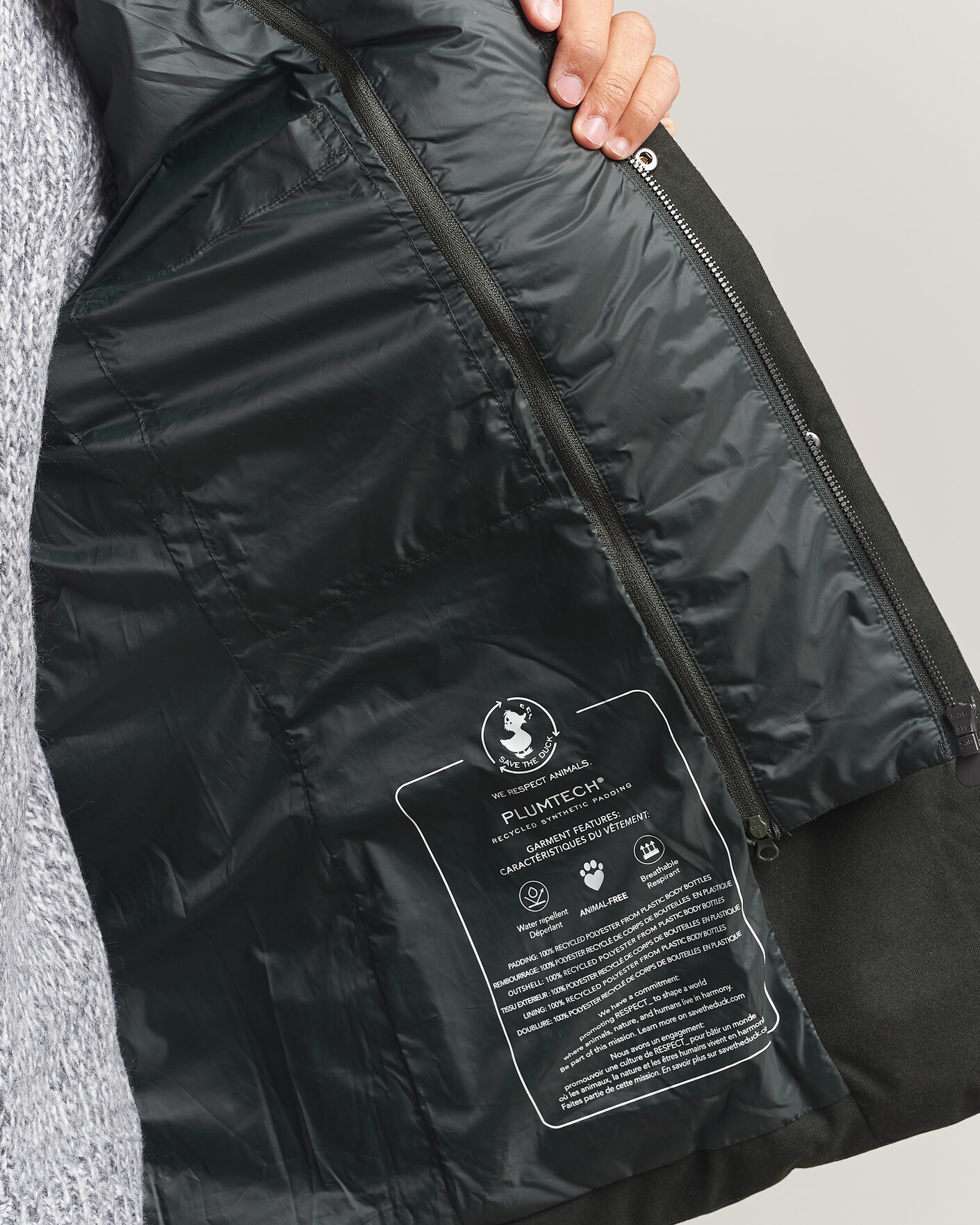 Hombres | Abrigos y chaquetas | Save The Duck | Felipe Padded Flannel Jacket Green Black