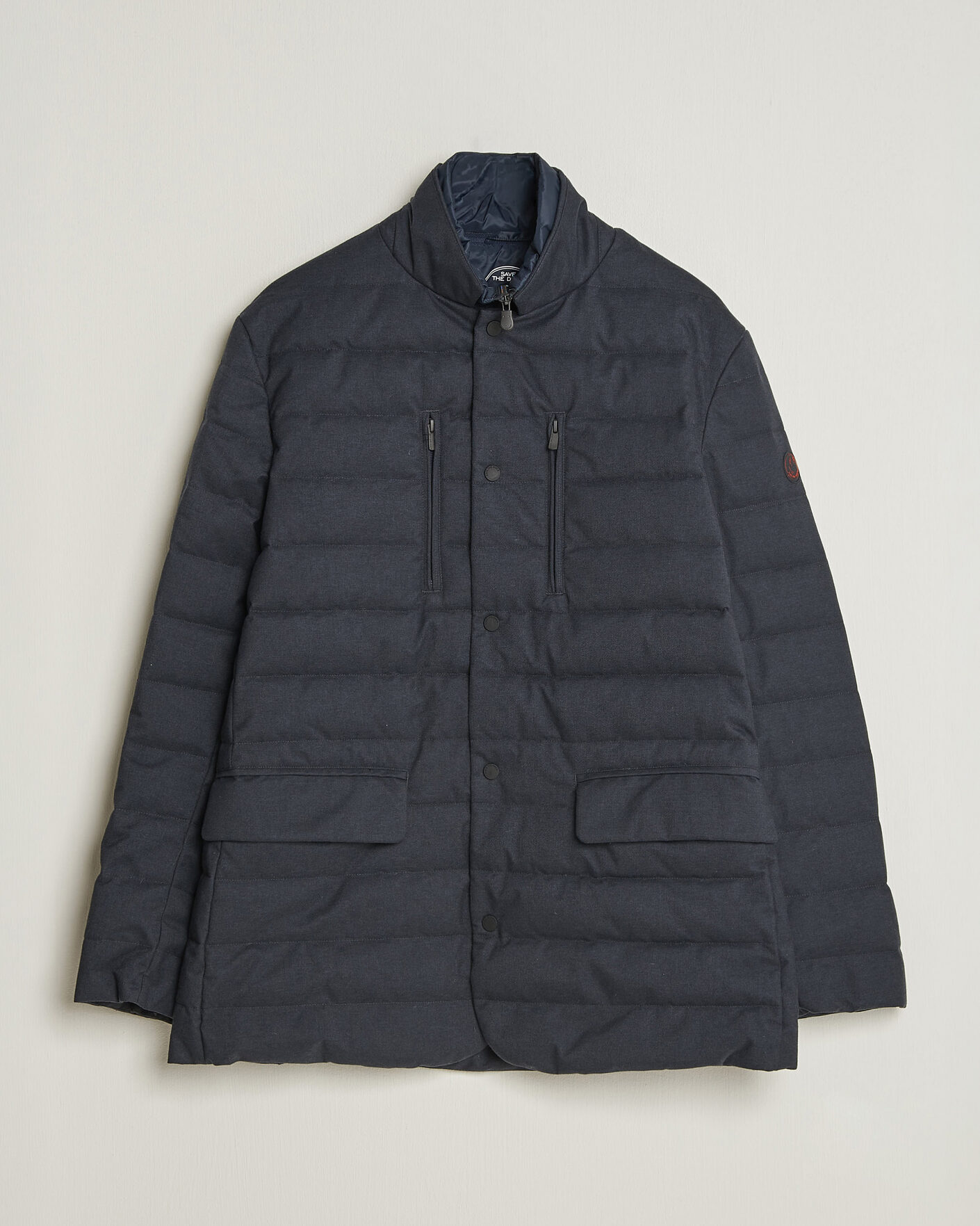 Hombres | Abrigos y chaquetas | Save The Duck | Felipe Padded Flannel Jacket Navy Blue
