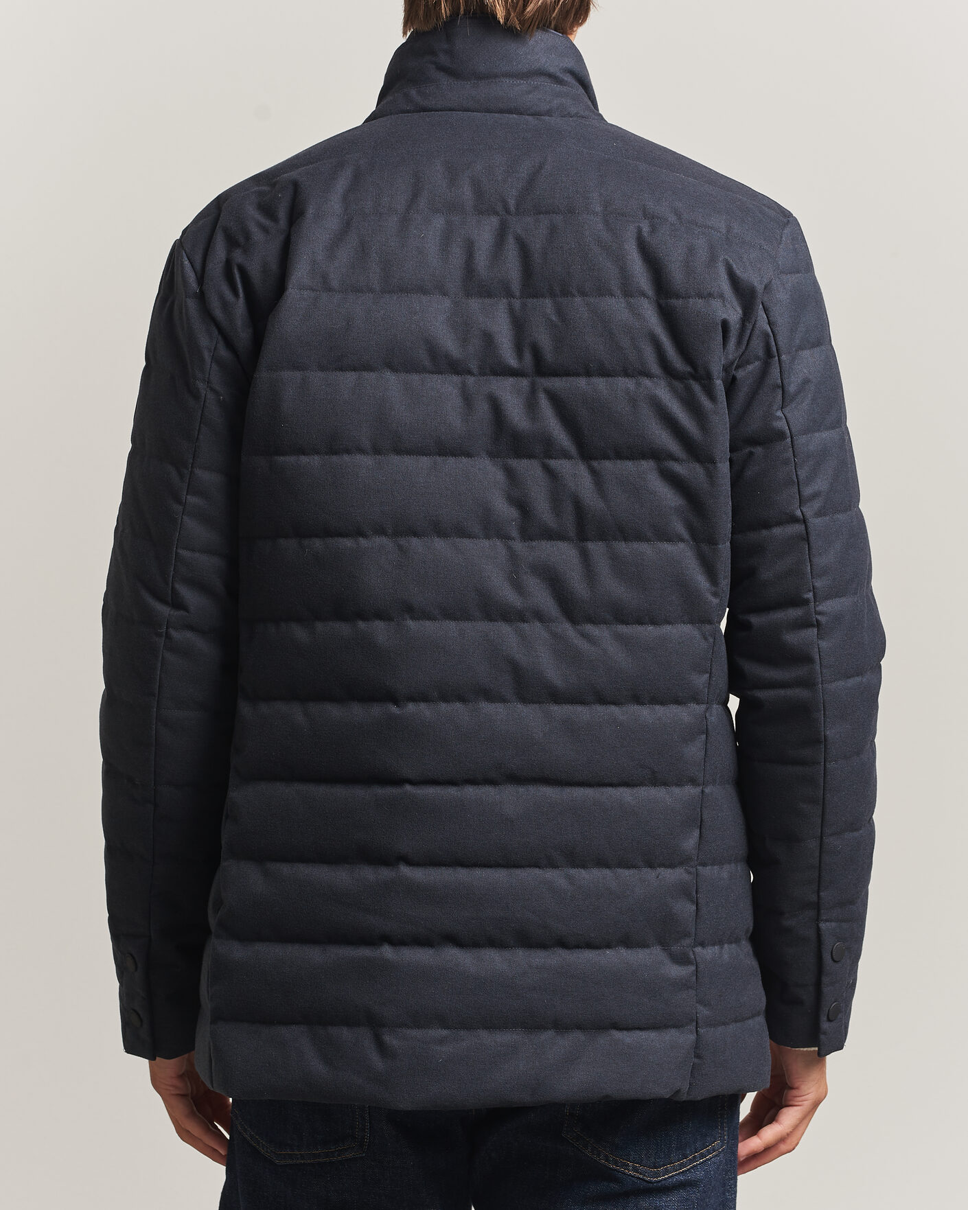 Hombres | Abrigos y chaquetas | Save The Duck | Felipe Padded Flannel Jacket Navy Blue