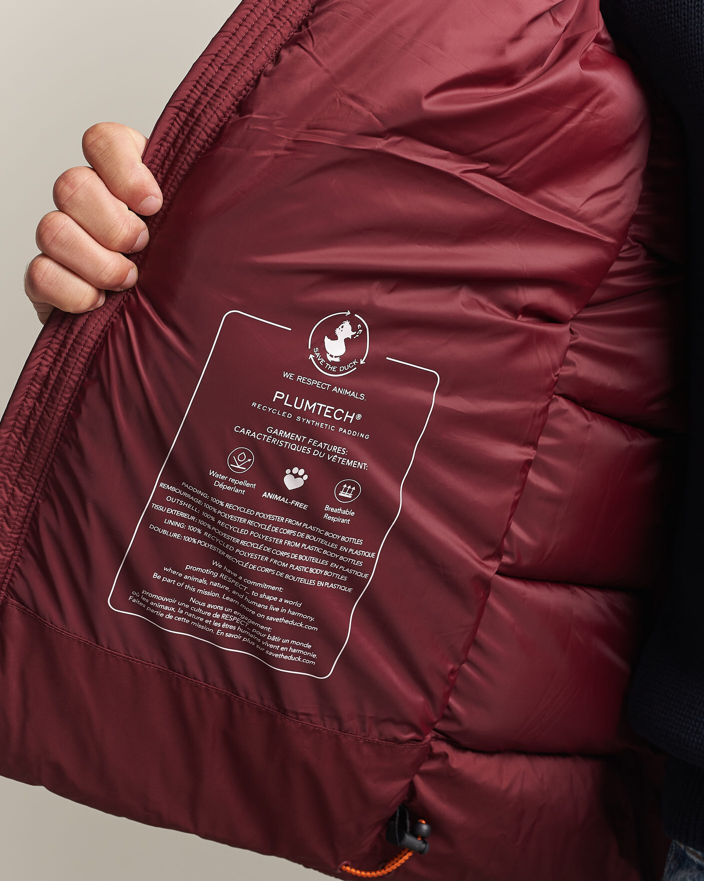 Hombres | Abrigos y chaquetas | Save The Duck | Boris Matt Padded Puffer Wine Red