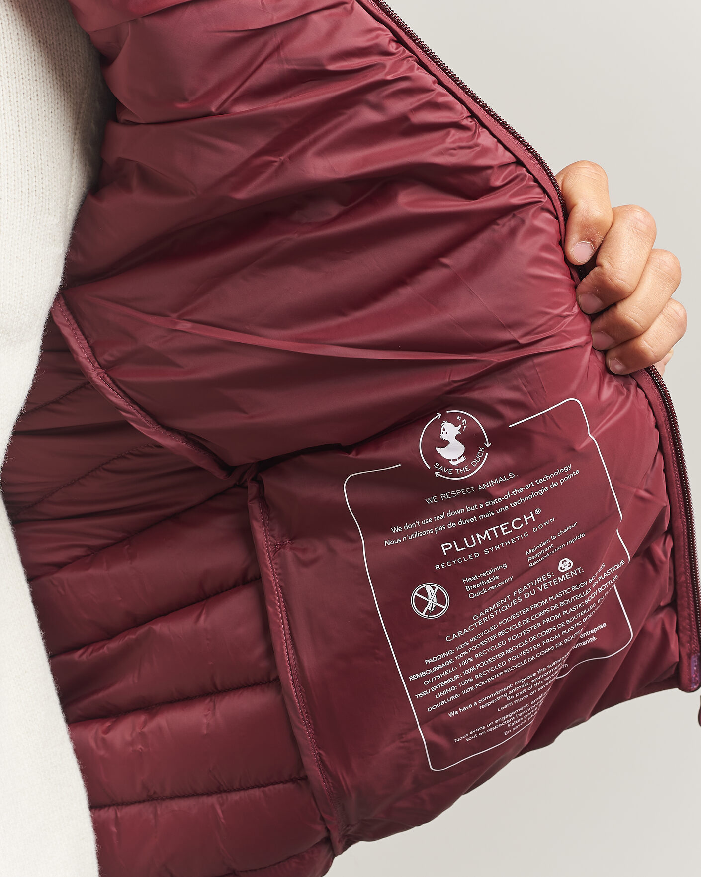 Hombres | Chalecos | Save The Duck | Rhus Matt Lightweight Vest Wine Red