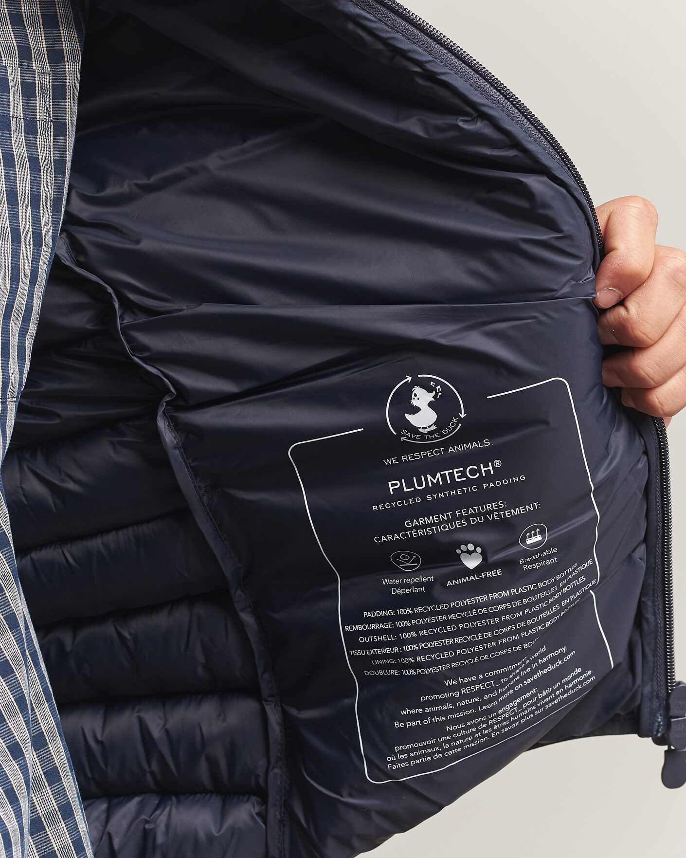 Hombres | Chalecos | Save The Duck | Rhus Matt Lightweight Vest Blue Black