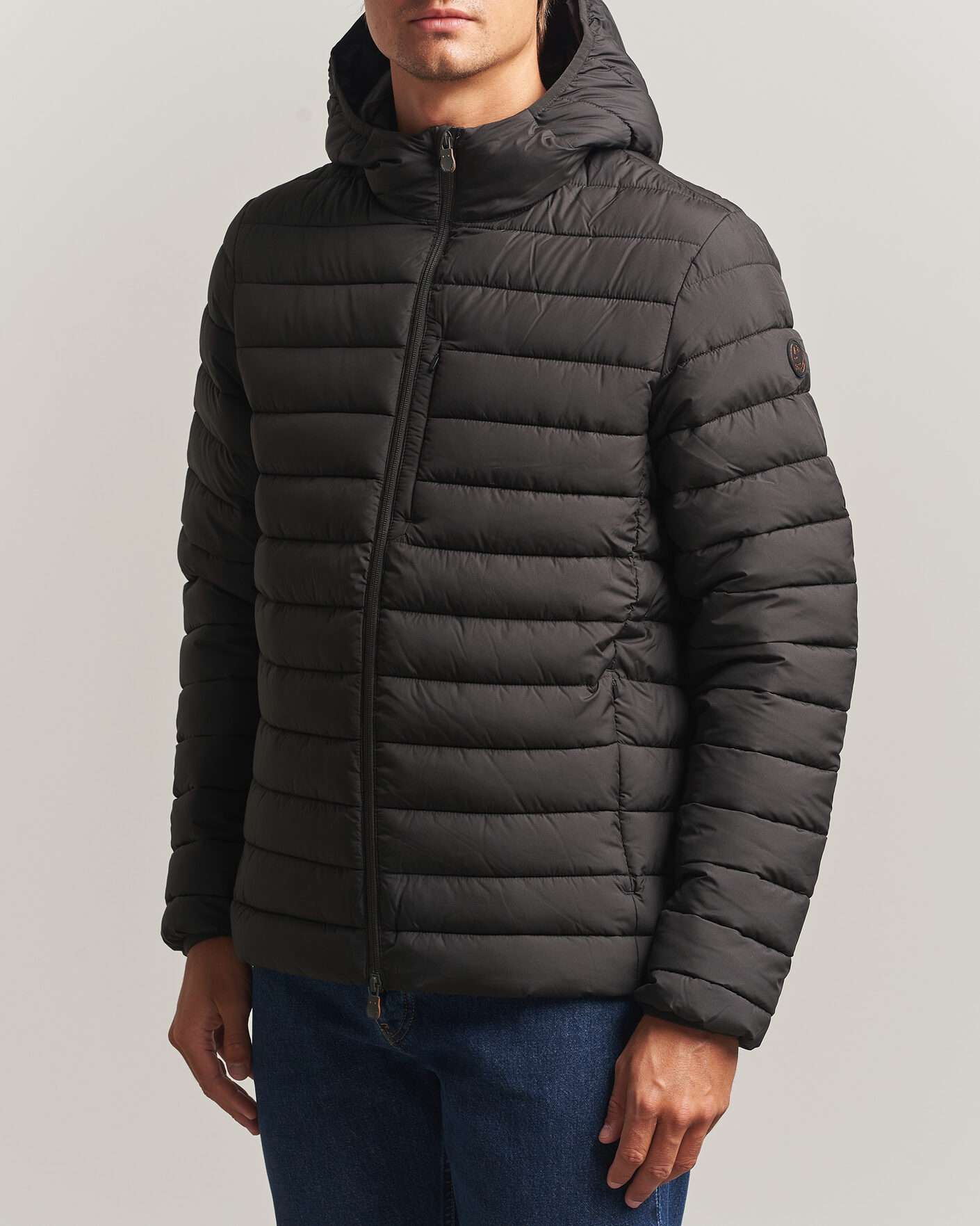 Hombres | Abrigos y chaquetas | Save The Duck | Juncus Matt Lightweight Hood Jacket Brown Black