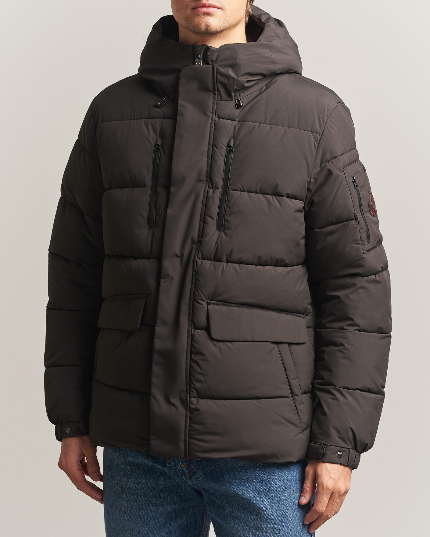 Hombres | Abrigos y chaquetas | Save The Duck | Espel Short Arctic Parka Brown Black