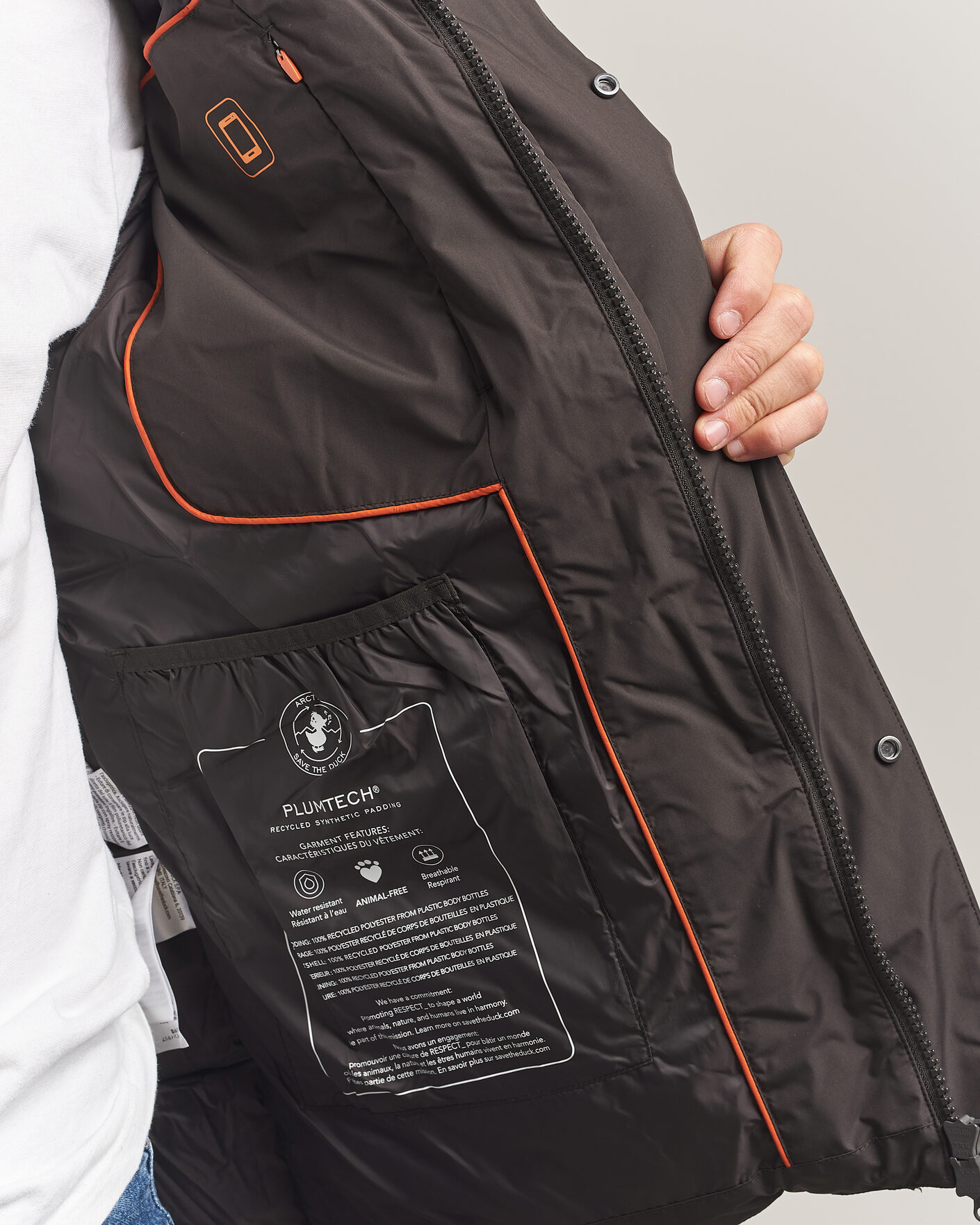 Hombres | Abrigos y chaquetas | Save The Duck | Espel Short Arctic Parka Brown Black