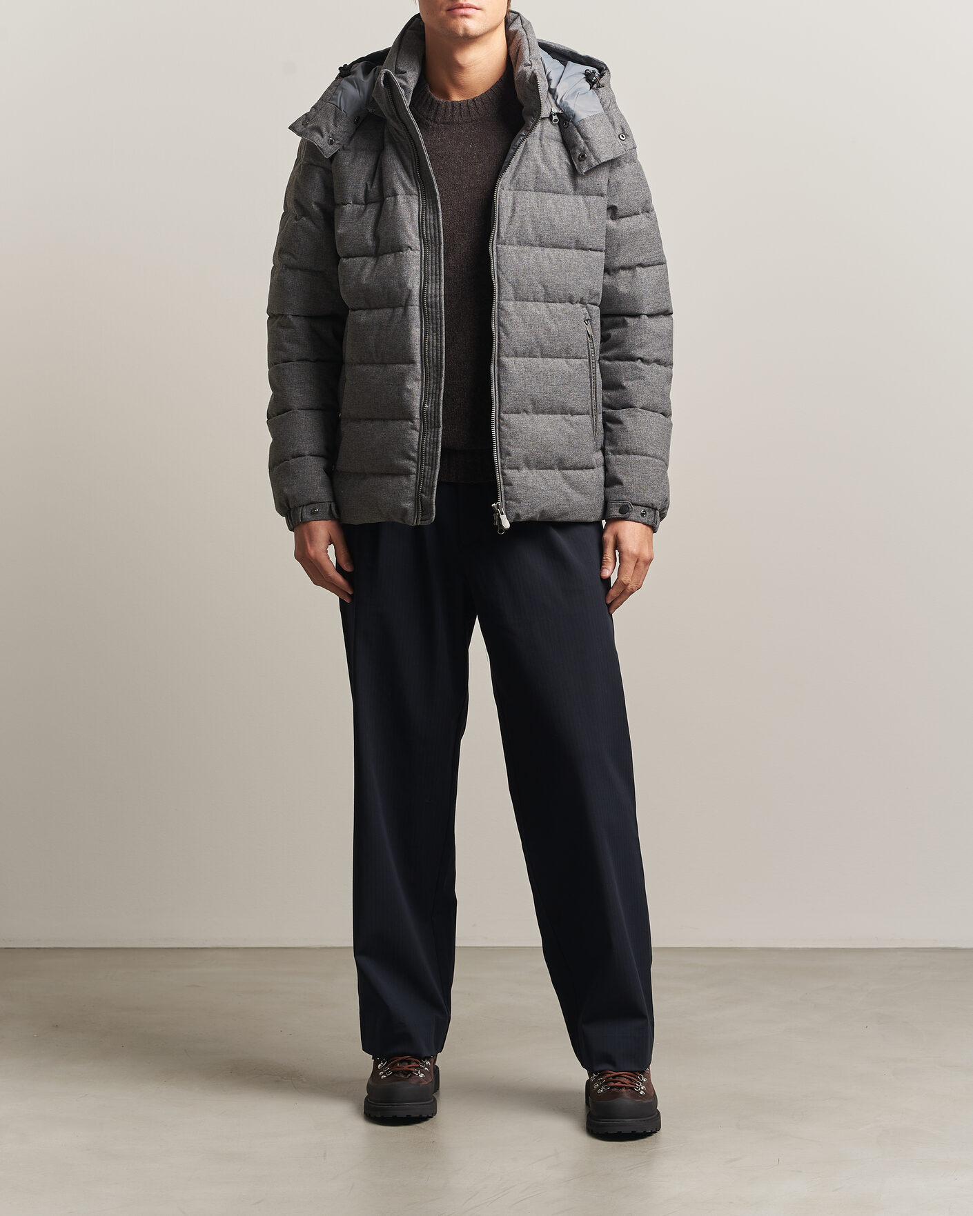 Hombres | Abrigos y chaquetas | Save The Duck | Constantin Padded Flannel Jacket Mid Grey Melange