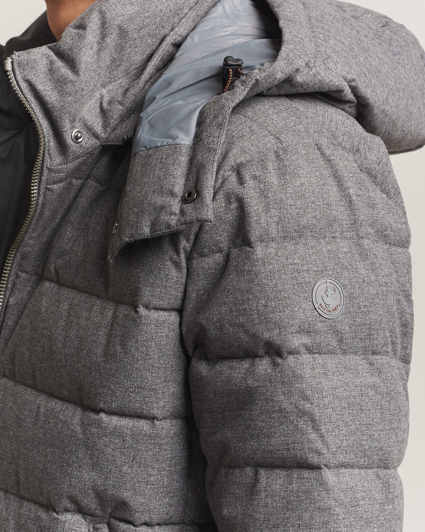 Hombres | Abrigos y chaquetas | Save The Duck | Constantin Padded Flannel Jacket Mid Grey Melange