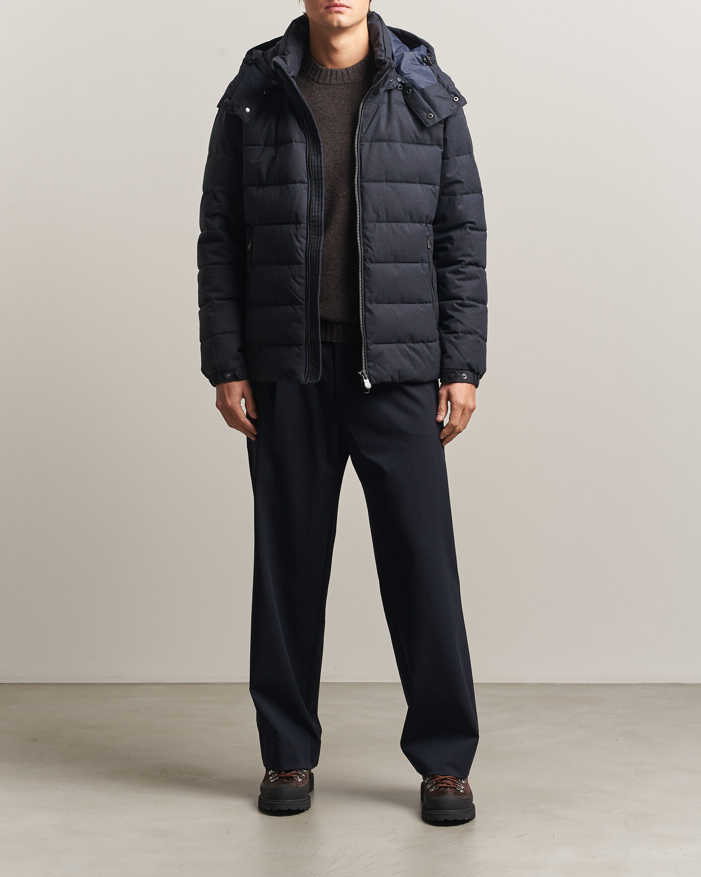 Hombres | Abrigos y chaquetas | Save The Duck | Constantin Padded Flannel Jacket Navy Blue Melange