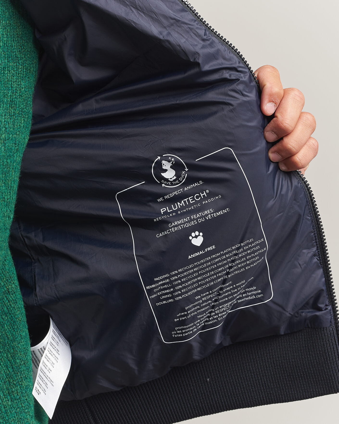 Hombres | Abrigos y chaquetas | Save The Duck | Lasse Padded Hybrid Jacket Navy Blue Melange