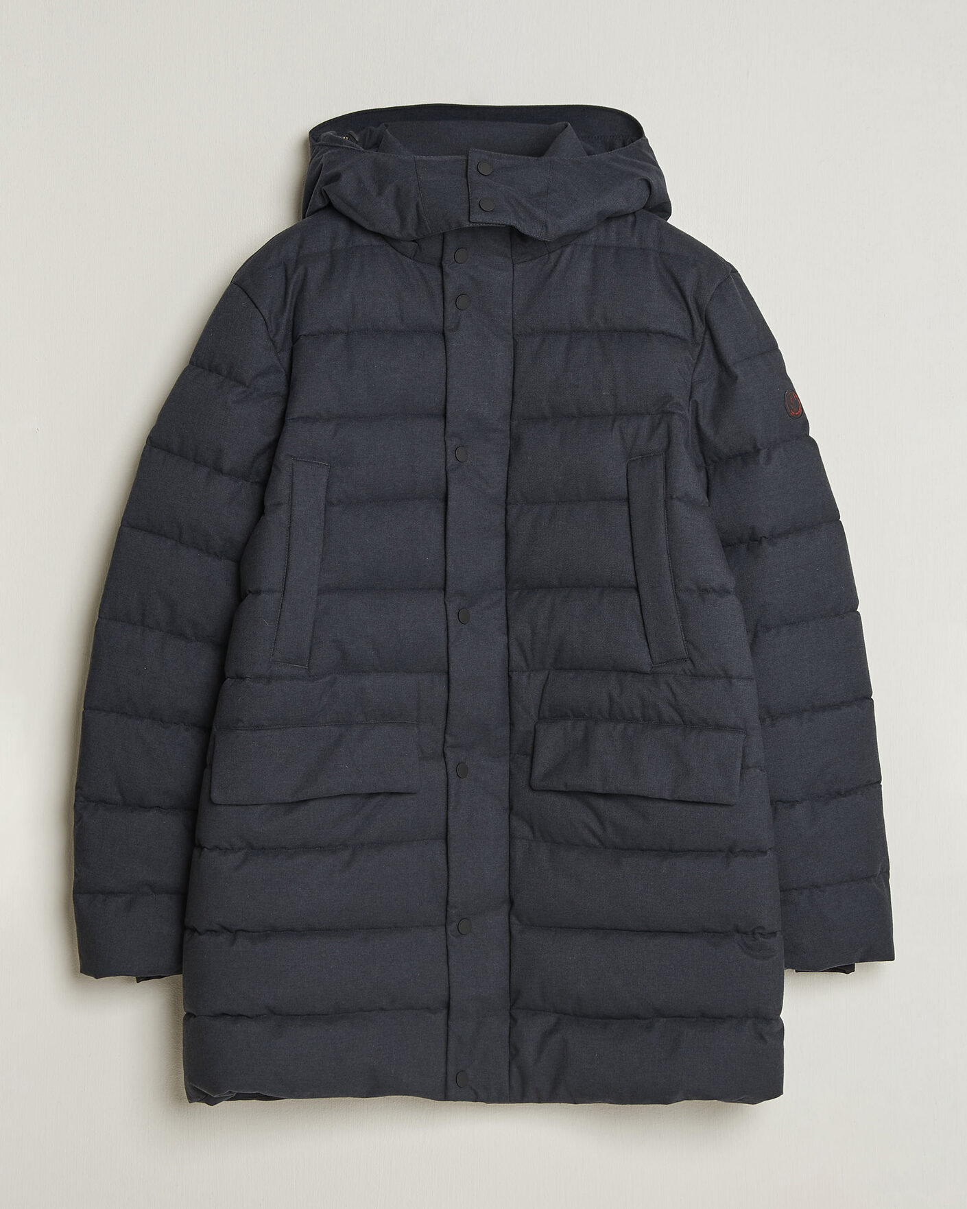 Hombres | Abrigos y chaquetas | Save The Duck | Byrne Padded Flannel Coat Navy Blue Melange
