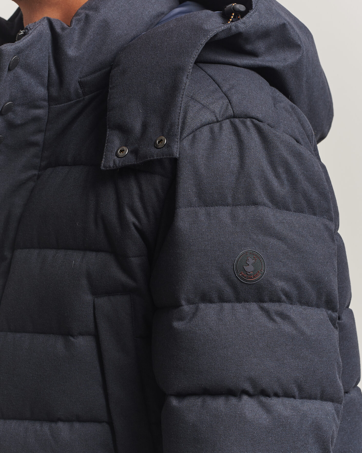 Hombres | Abrigos y chaquetas | Save The Duck | Byrne Padded Flannel Coat Navy Blue Melange