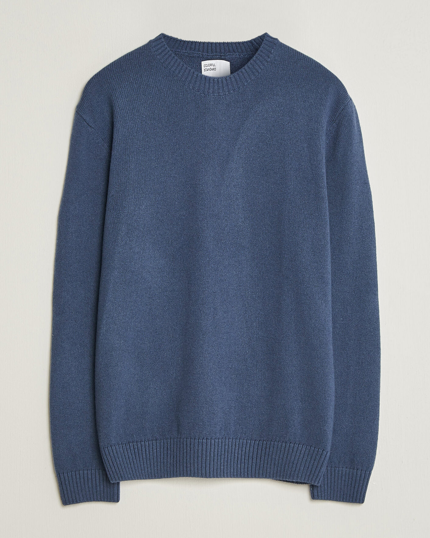 Hombres | Jerséis y prendas de punto | Colorful Standard | Classic Merino Wool Crew Neck Petrol Blue