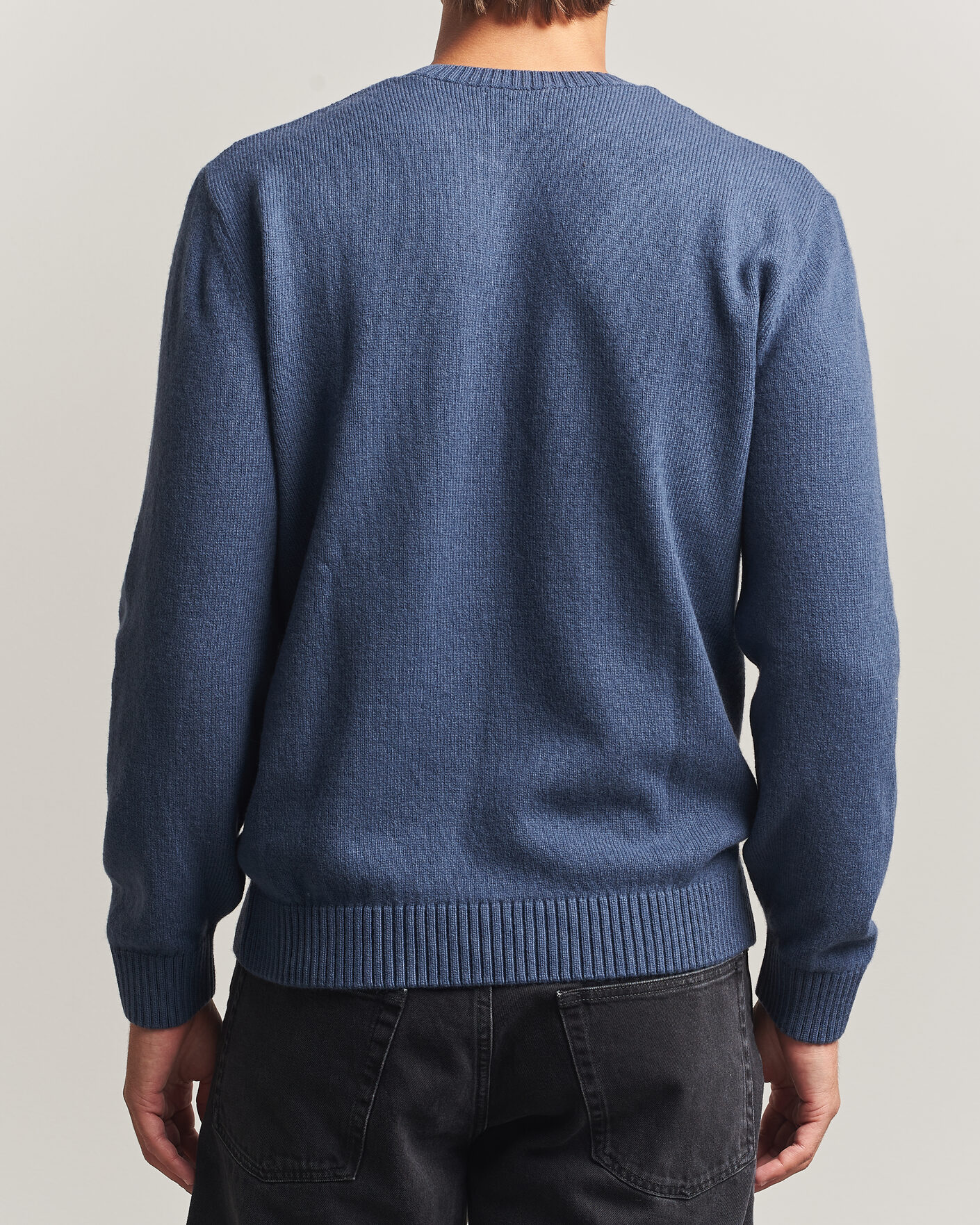 Hombres | Jerséis y prendas de punto | Colorful Standard | Classic Merino Wool Crew Neck Petrol Blue