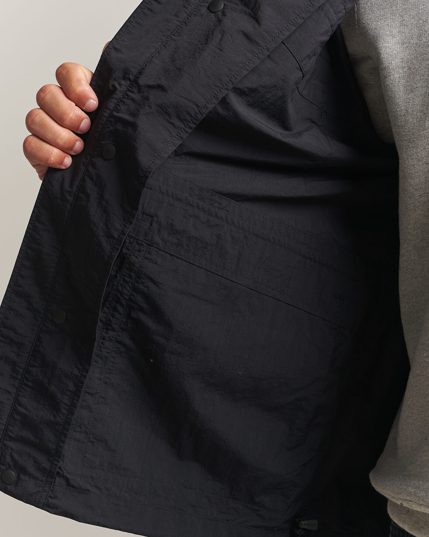 Hombres | Abrigos y chaquetas | Snow Peak | Nylon Double Rip Jacket Black