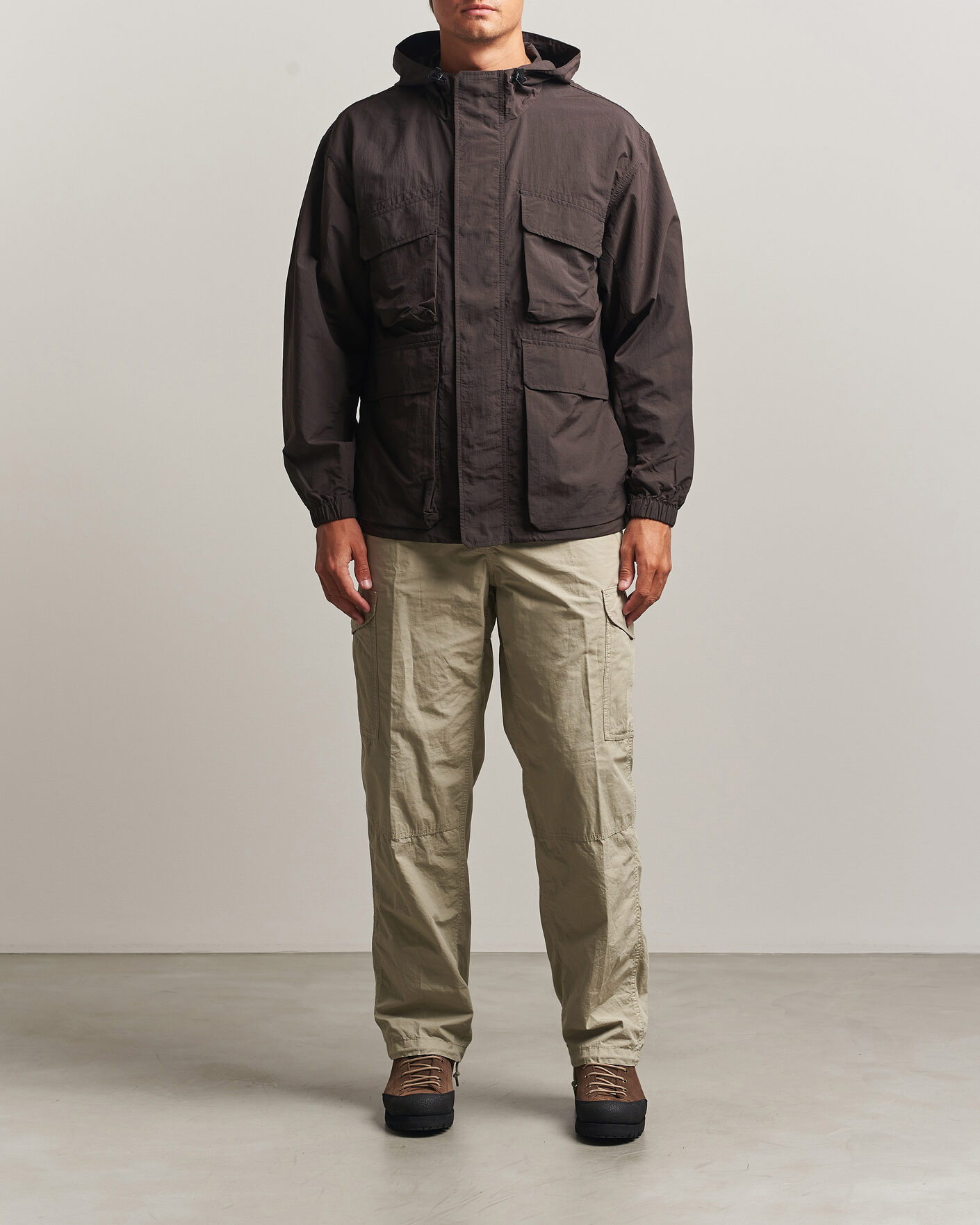 Hombres | Abrigos y chaquetas | Snow Peak | Nylon Double Rip Jacket Dark Brown
