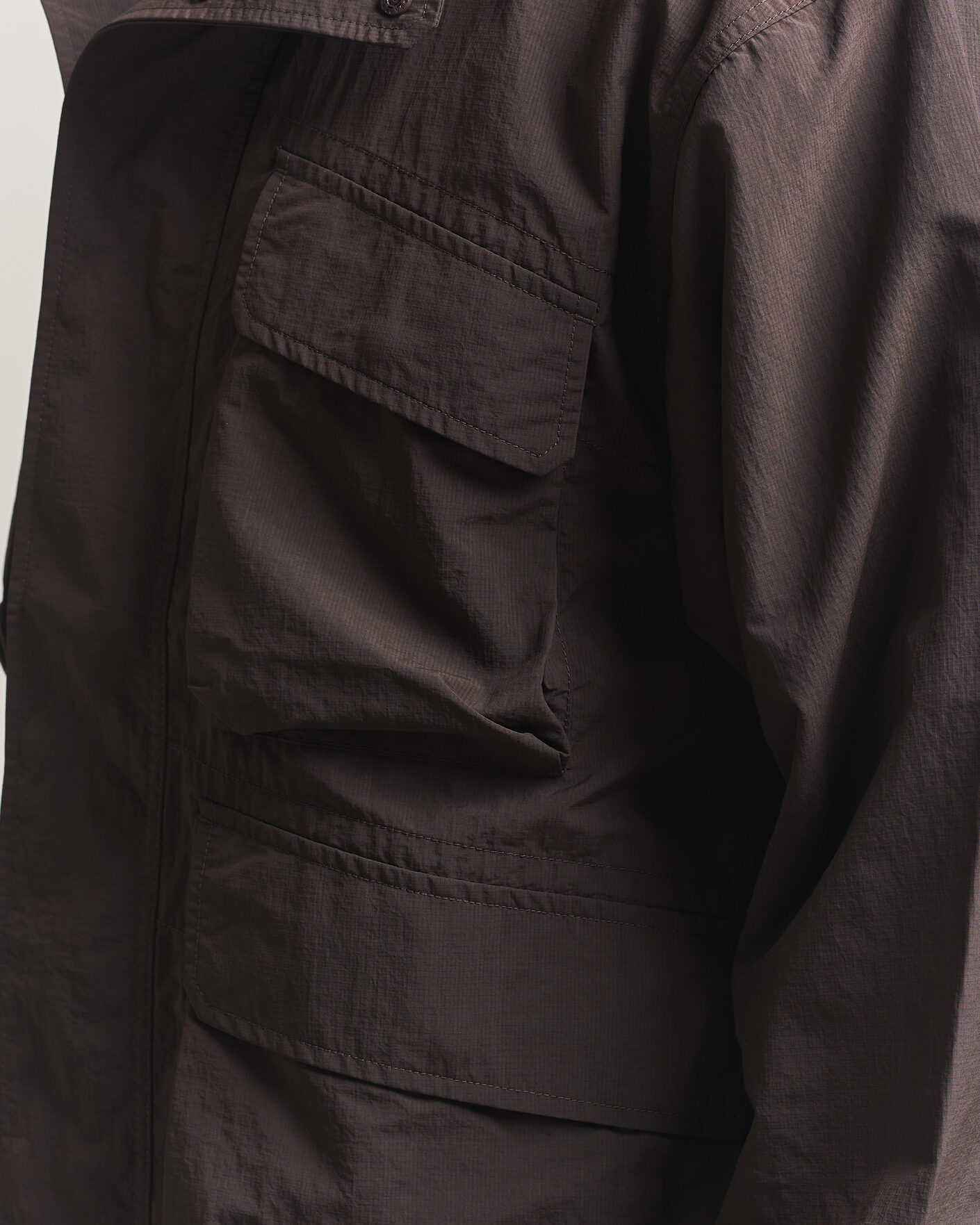 Hombres | Abrigos y chaquetas | Snow Peak | Nylon Double Rip Jacket Dark Brown