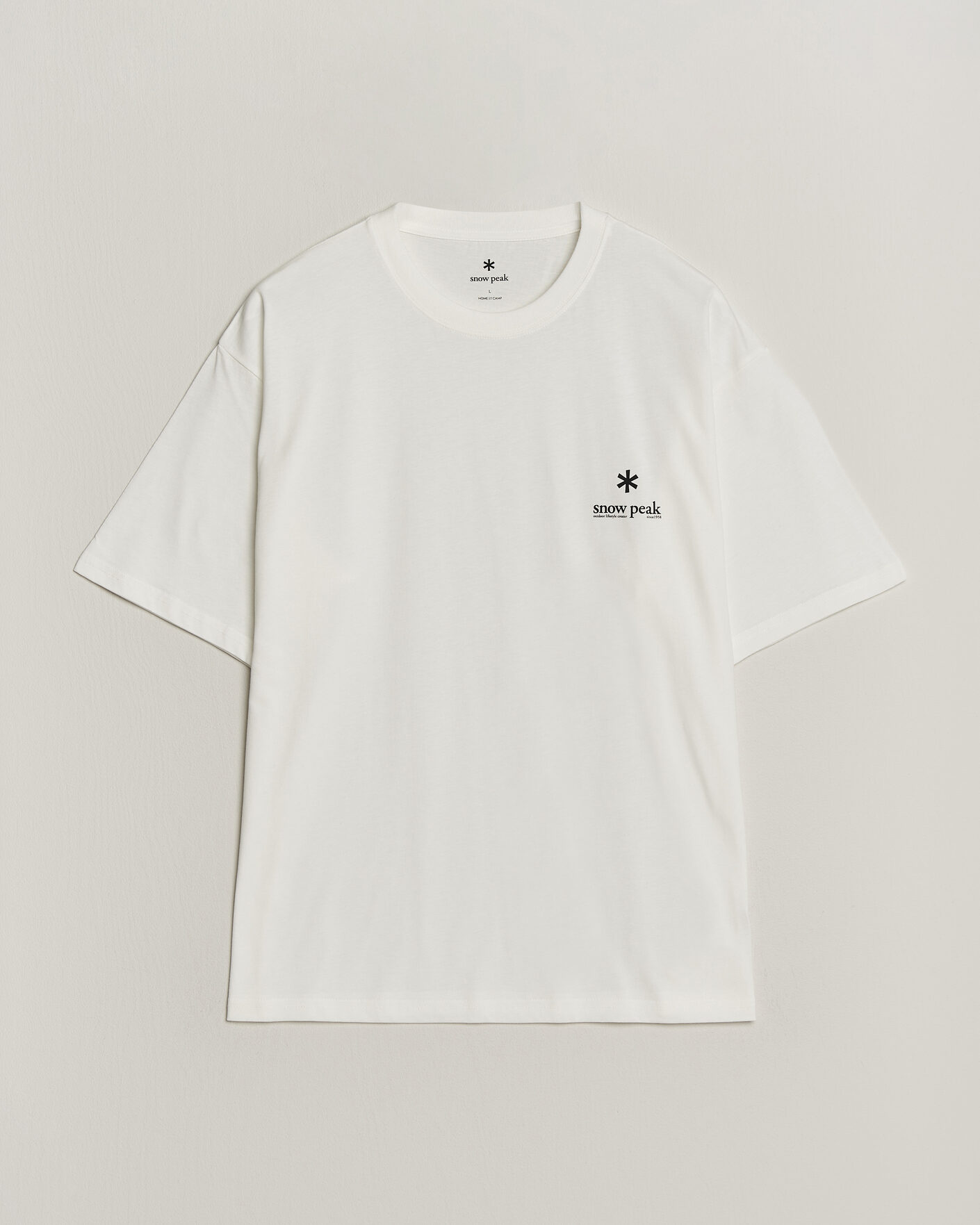Hombres | Camisetas | Snow Peak | Soft Cotton Relaxed Logo T-Shirt Off White