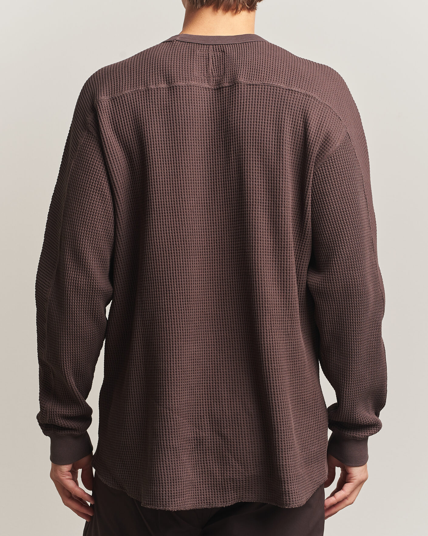 Hombres | Jerséis y prendas de punto | Snow Peak | Heavyweight Waffle Pullover Dark Brown
